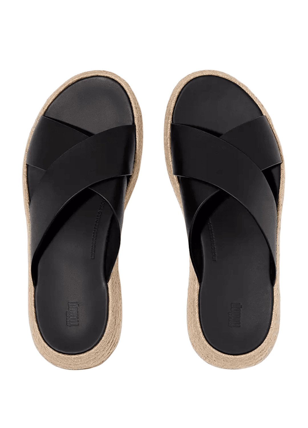 fitflop, F-mode Espadrille Leather Flatform Cross Slides, Detail 1