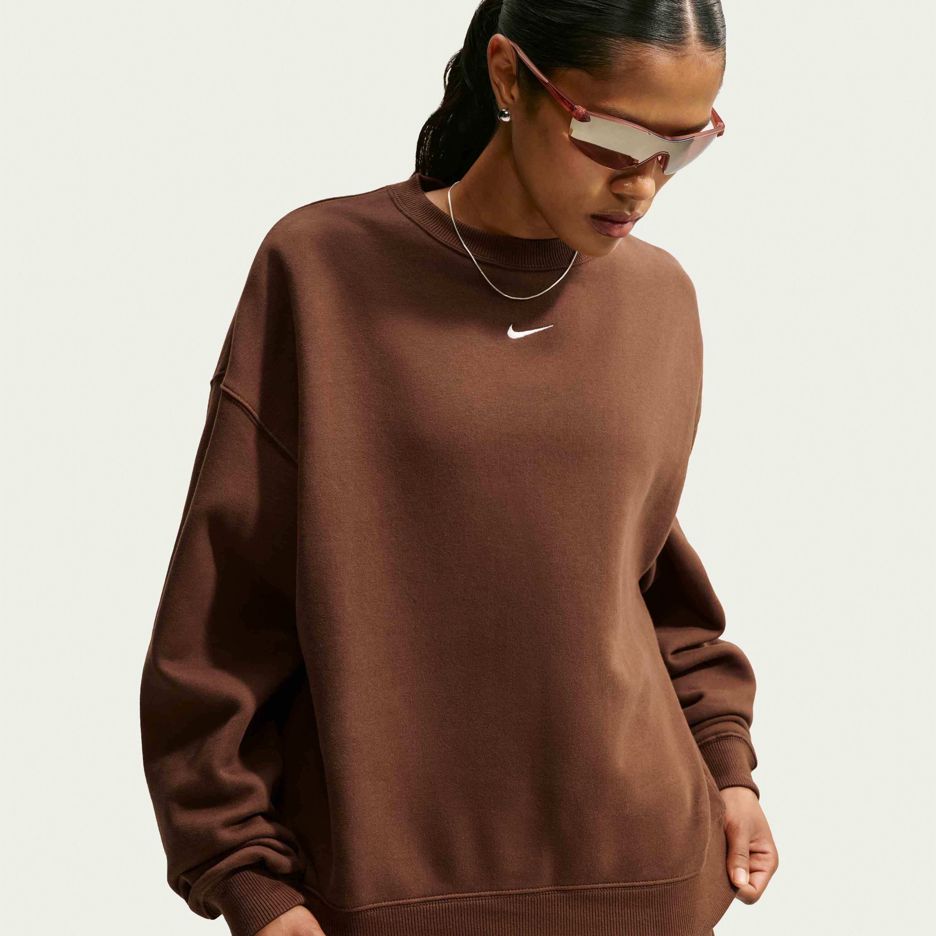 Nike, Women's Oversized Crew-neck Sweatshirt Studio Fleece Medium Weight, Product 0