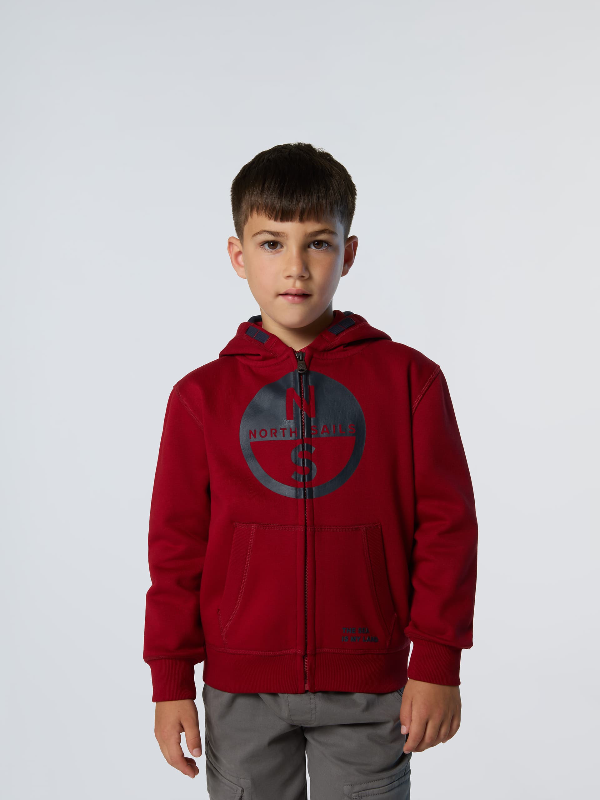 north sails, North Sails Hoodie Full-zip With Maxi Logo, Model 1