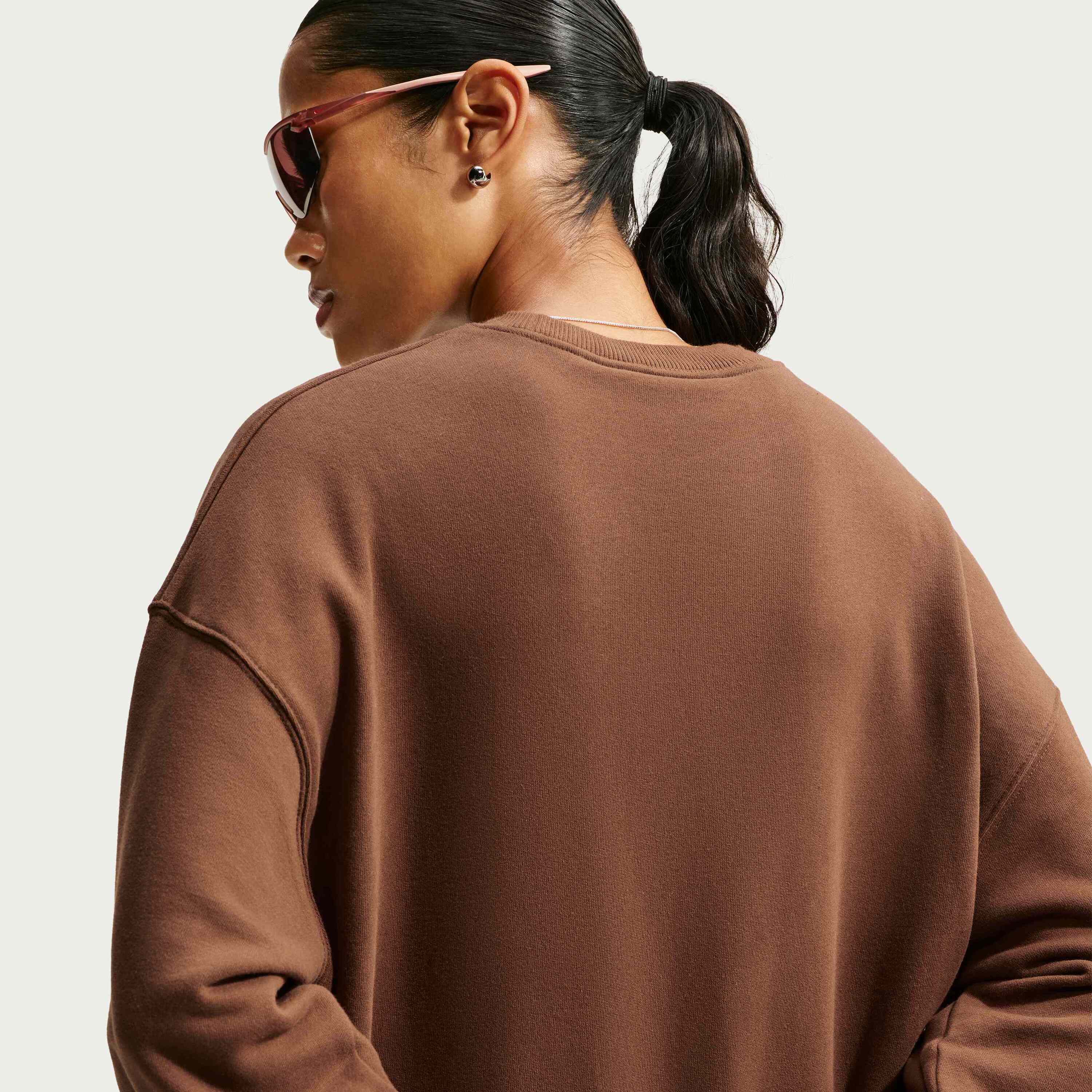 Nike, Women's Oversized Crew-neck Sweatshirt Studio Fleece Medium Weight, Detail 1