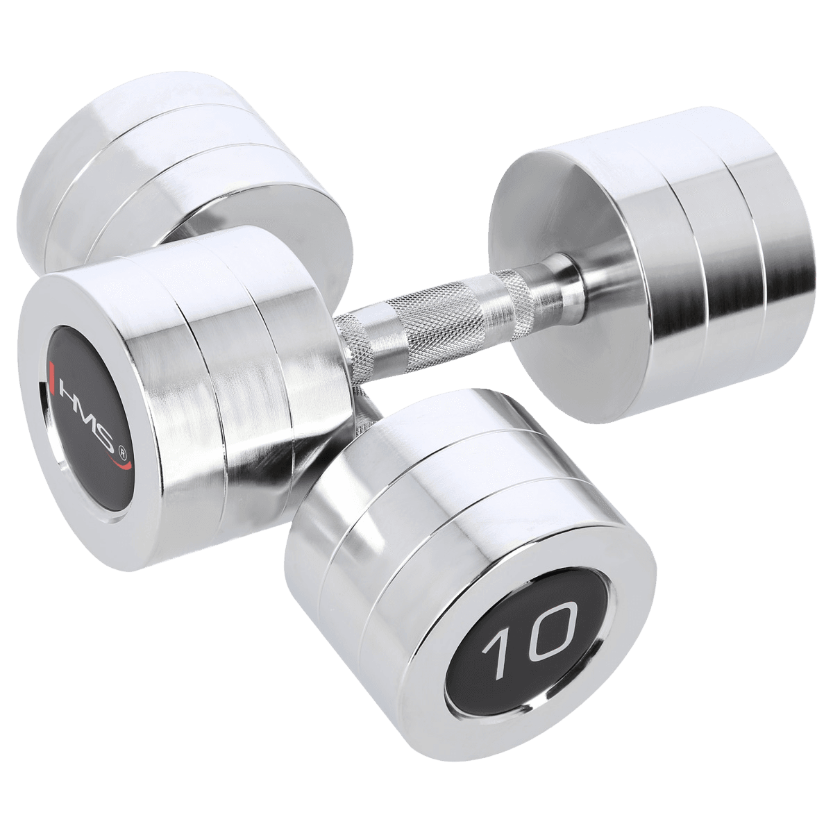 northix, Chrome Dumbbell Set, 2 Pieces, 10 Kg Total, Product 0