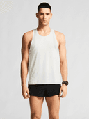 M RACE DAY SINGLET 2, White