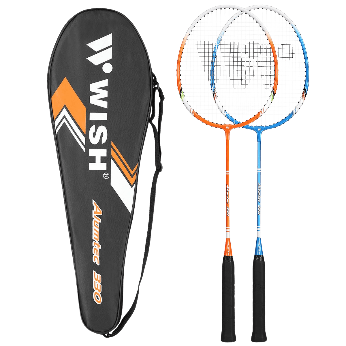 northix, Badminton Set, 2 Rackets, Blue/orange, Product 0