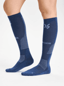 Advanced Wool Compression Ski Sock, Blue