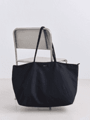 NYLON WEEKEND BAG, Black