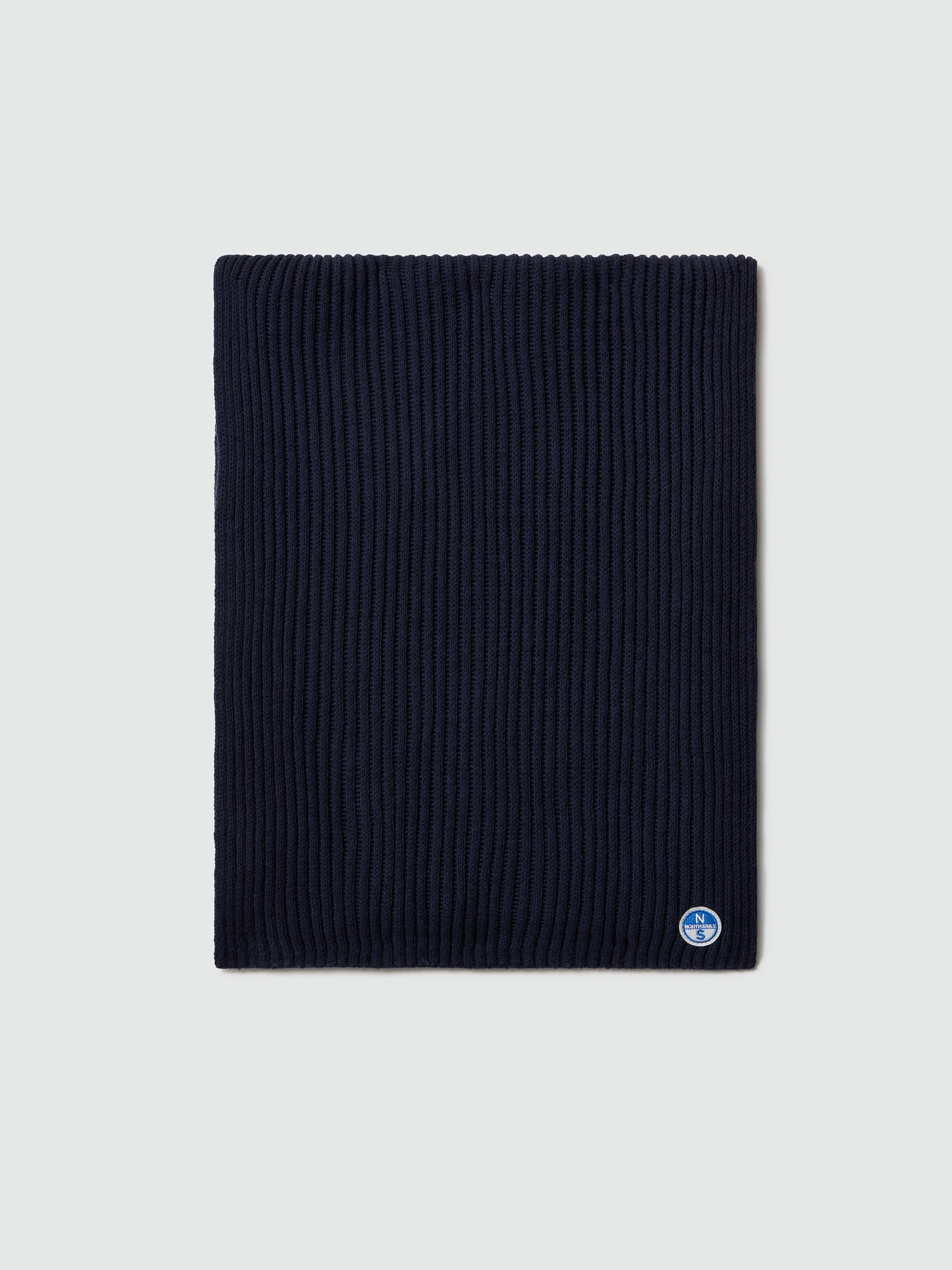 north sails, North Sails Scarf Wide-rib Knit With Logo Patch, Product 0