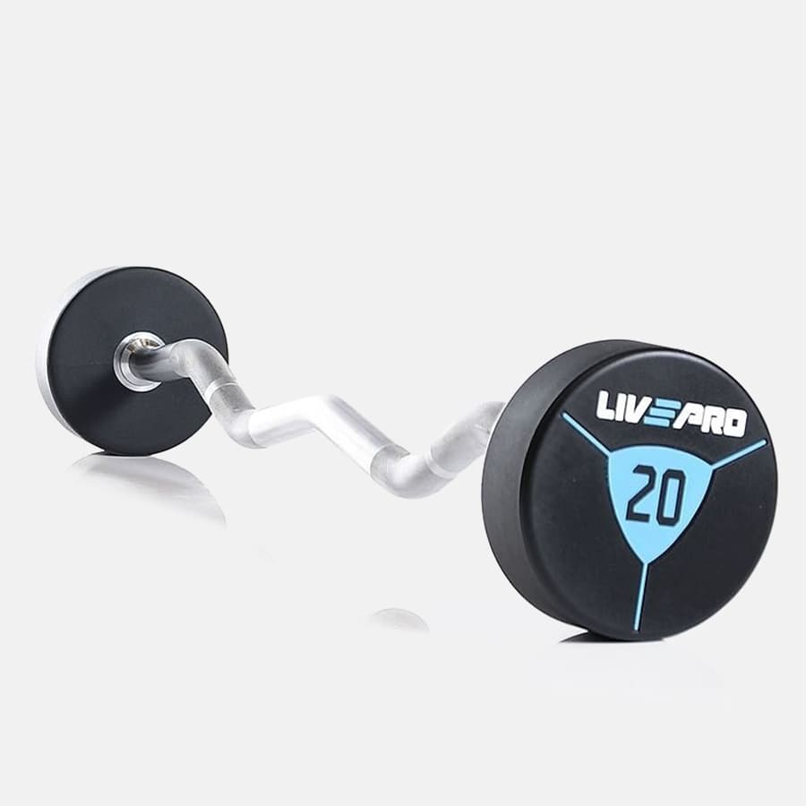livepro, Urethane Ez Curl Barbell 30kg, Detail 1