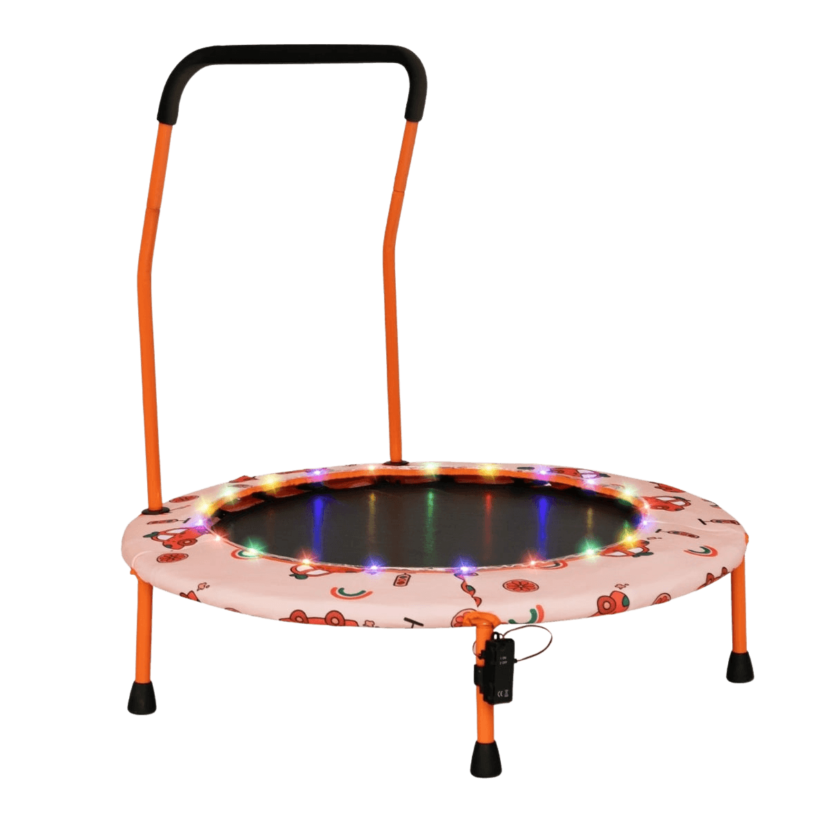 northix, Kids Mini Trampoline With Led Lights, Removable Handle, Product 0