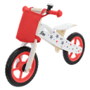 Joyz Wooden Balance Bike For Children 2 Years Plus Green Adjustable Seat Toddler Run Bicycle, Red