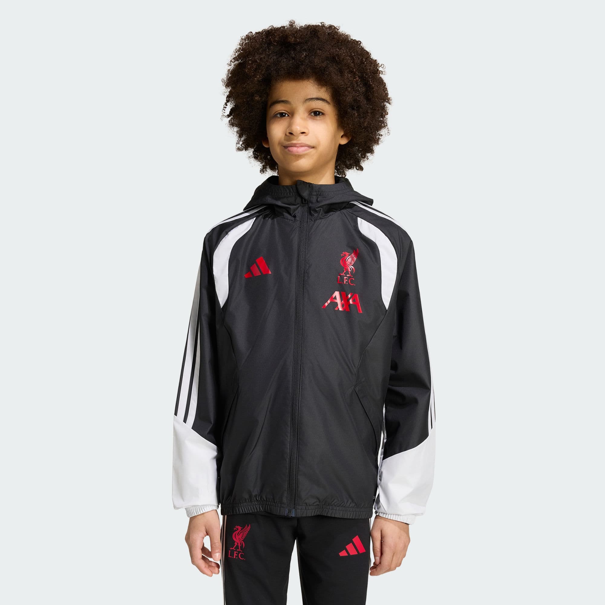 Adidas, Adidas Liverpool Fc 26/27 Tiro Allvädersjacka För Barn, Model 1