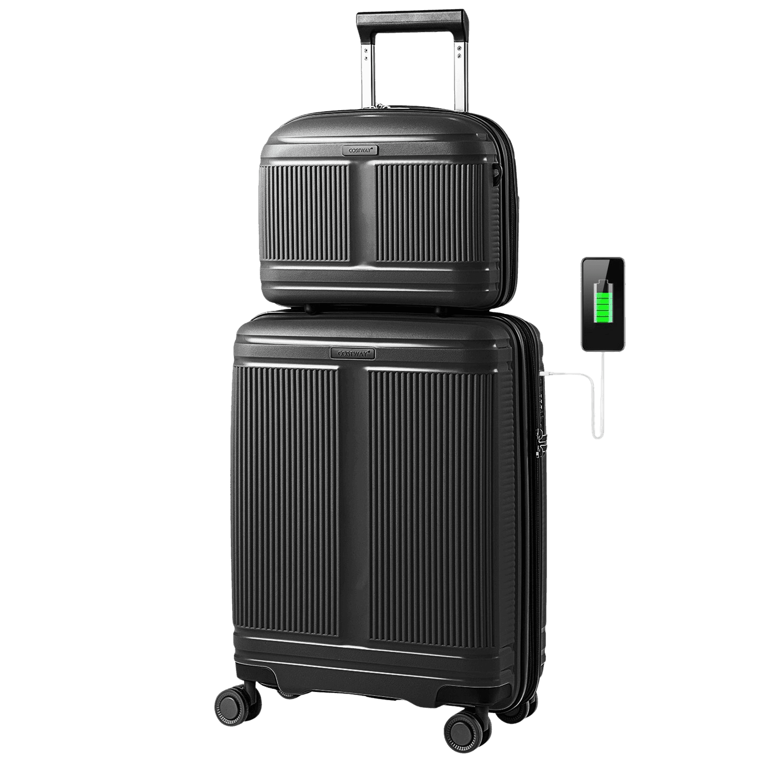 northix, 2-piece Luggage Set With 20"" Carry-on 14"" Cosmetic Case, Product 0