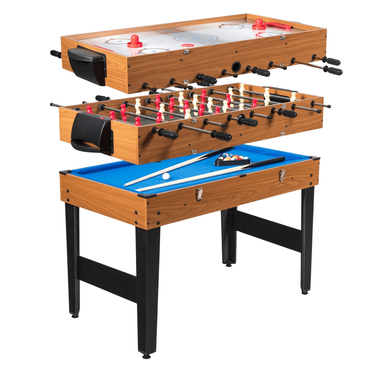 northix, 3-in-1 Game Table, 48-inch Foosball Pool Slide Hockey, Product 0