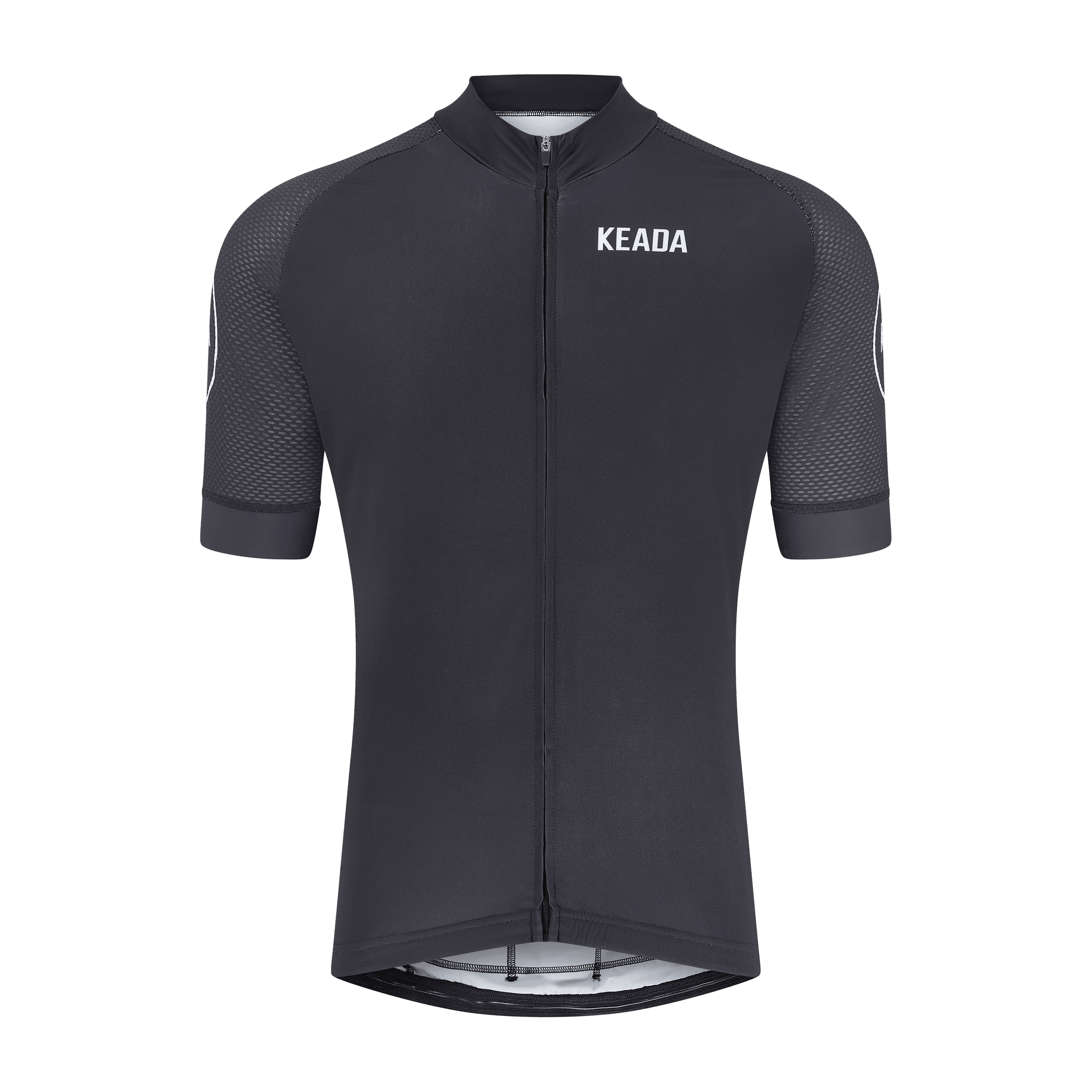 keada sports, Womens Essential Short Sleeved Cycling Jersey - Black, Product 0