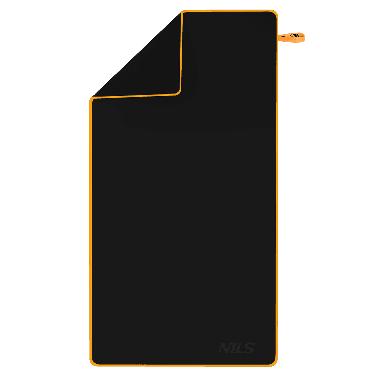 northix, Microfibre Towel, Black-orange, 180x100 Cm, Product 0