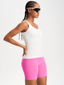W SOFT FITNESS SINGLET, White
