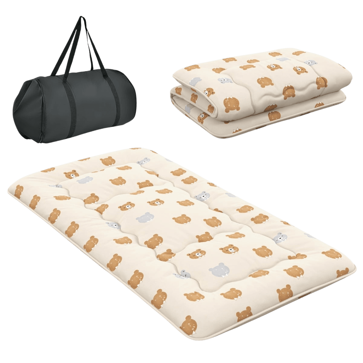 northix, Japanese Futon Mattress, 90x200 Cm, Washable Cover, Brown, Product 0