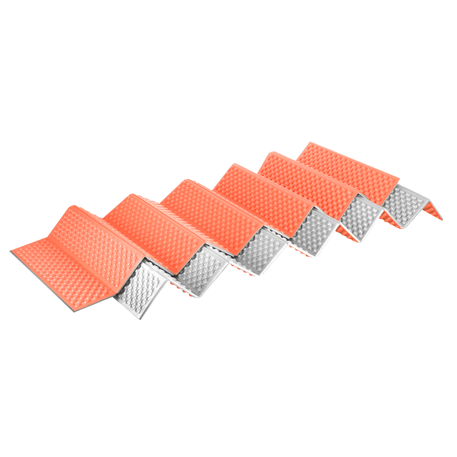 northix, Foldable Tourist Mat, Aluminum Edge, 195 Cm, Orange, Detail 1