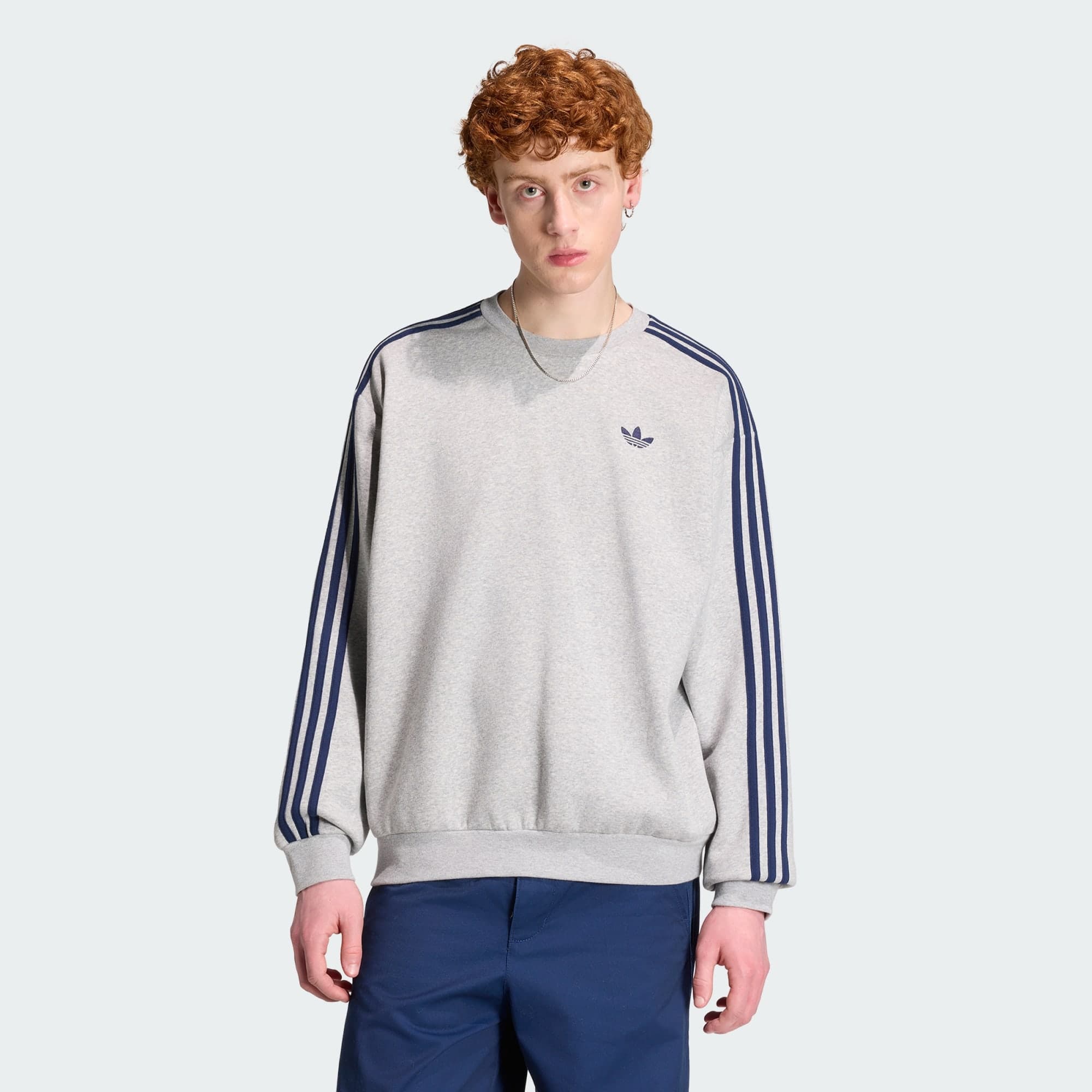 ADIDAS ORIGINALS, Adidas Originals Adicolor 3-stripes Överdimensionerad Tröja Med Rund Hals, Model 1