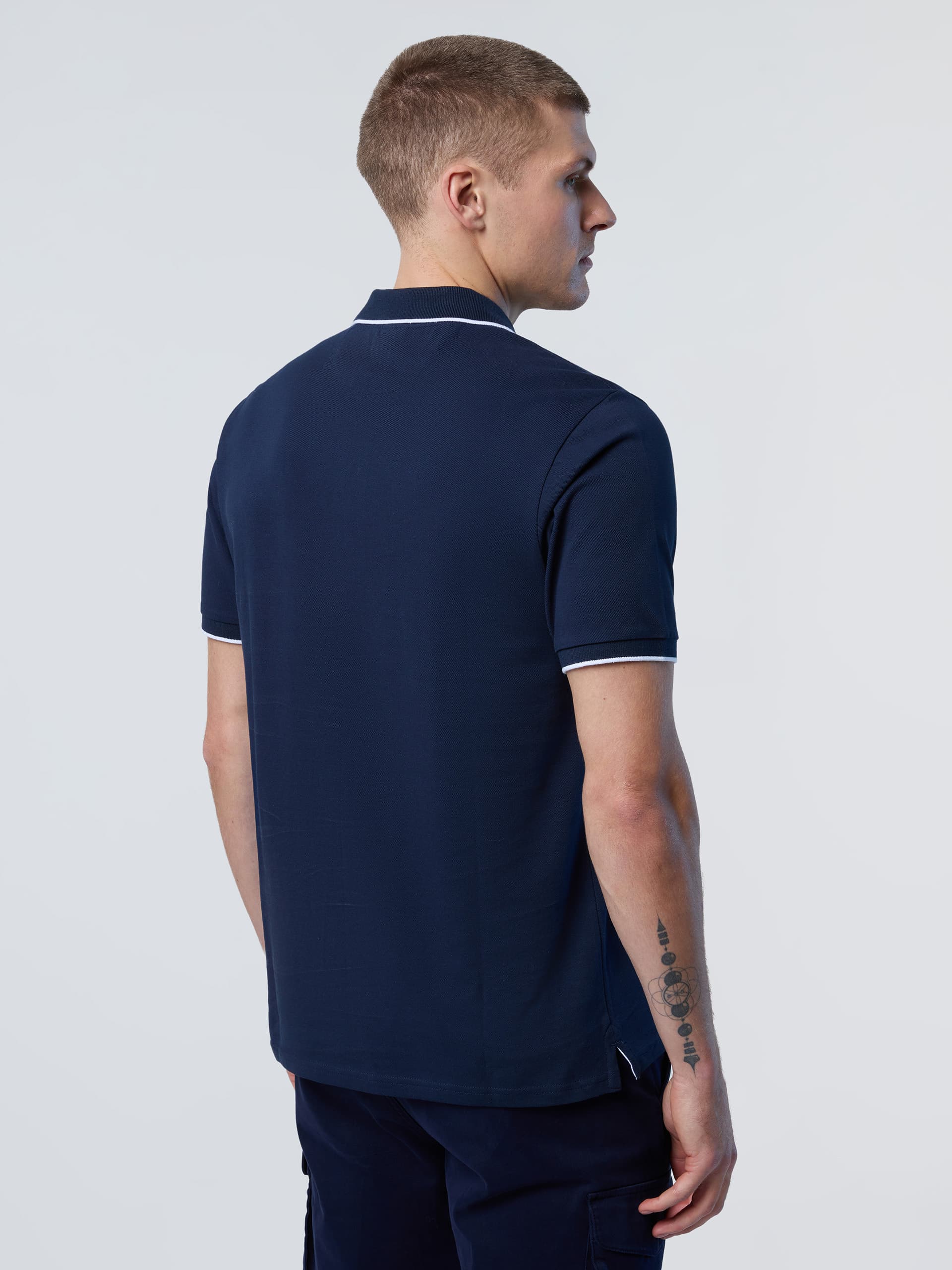 north sails, North Sails Polo Shirt With Contrast Trims, Model 1