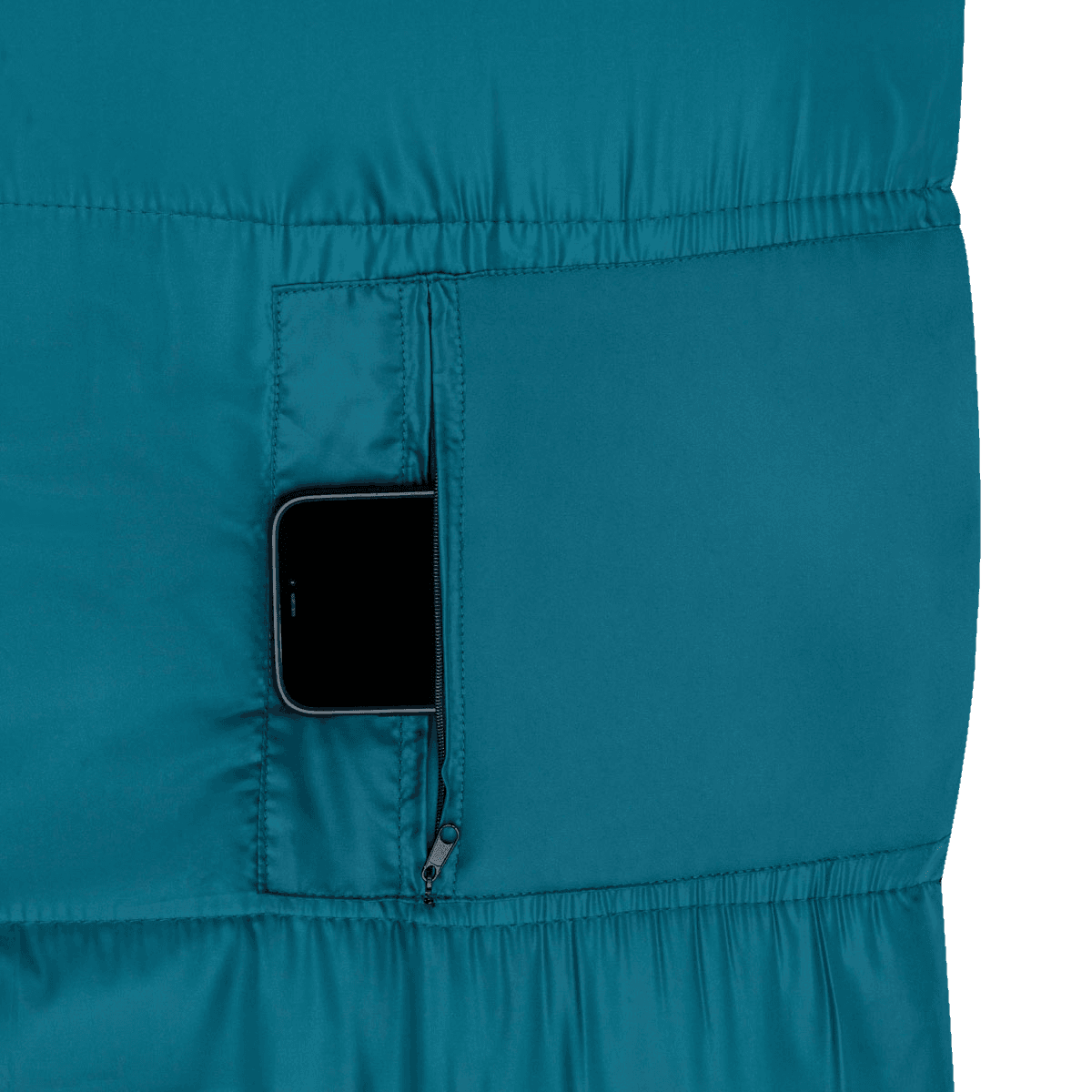 northix, Dark Green Sleeping Bag, Lightweight, Compact, Detail 1