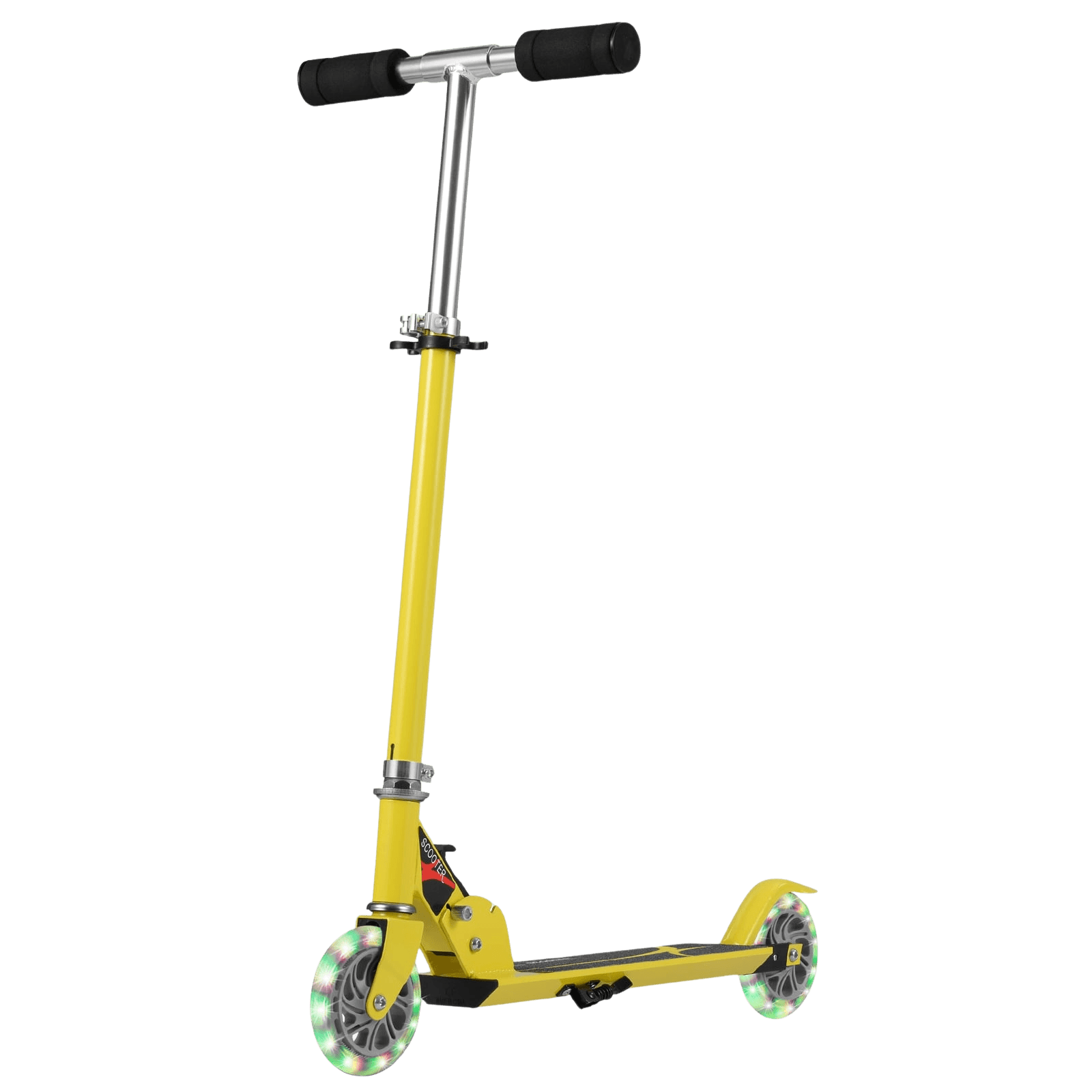 northix, Children's Foldable Scooter, Adjustable Height, Yellow, Product 0