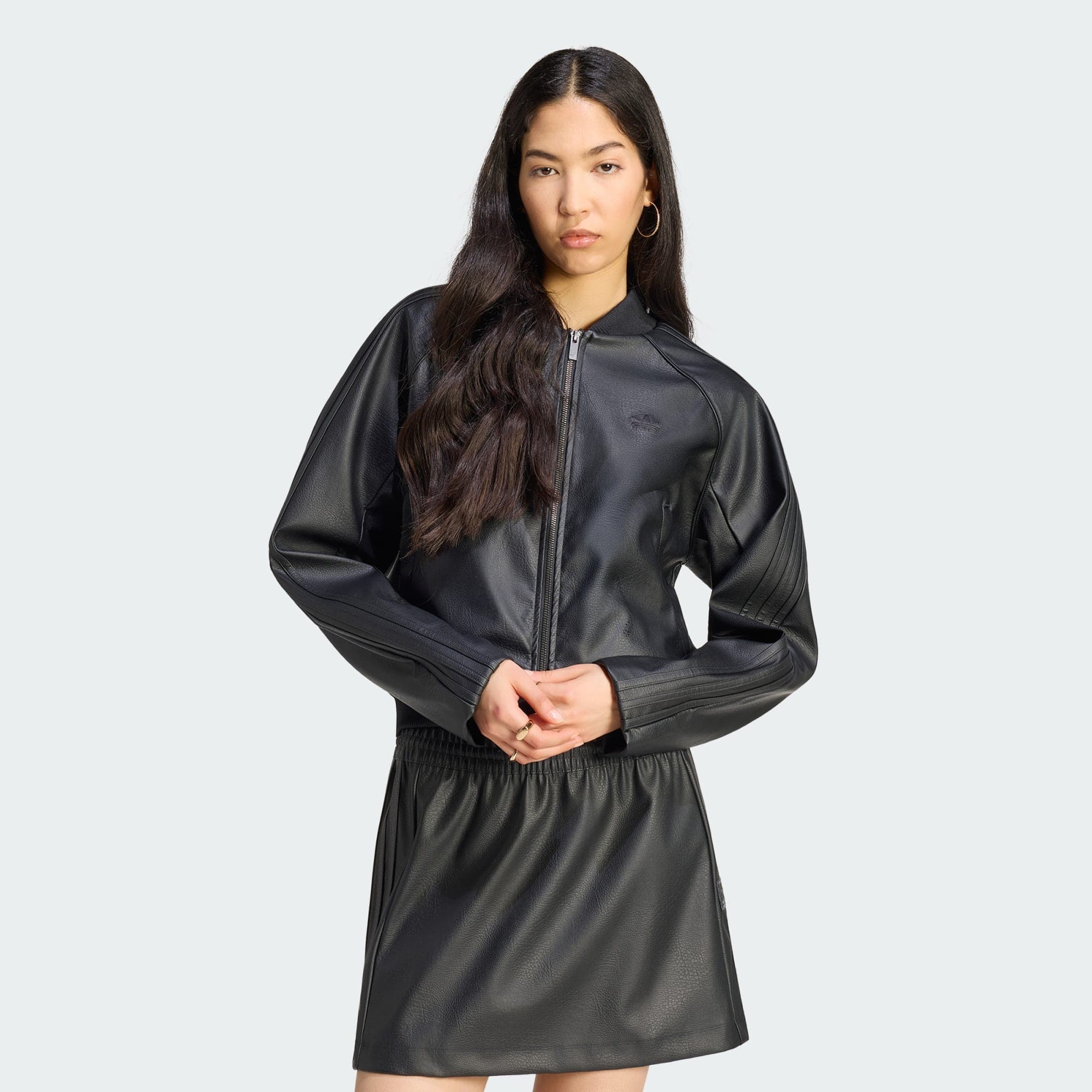 ADIDAS ORIGINALS, Adidas Originals Pleather Sst Träningsjacka, Model 1