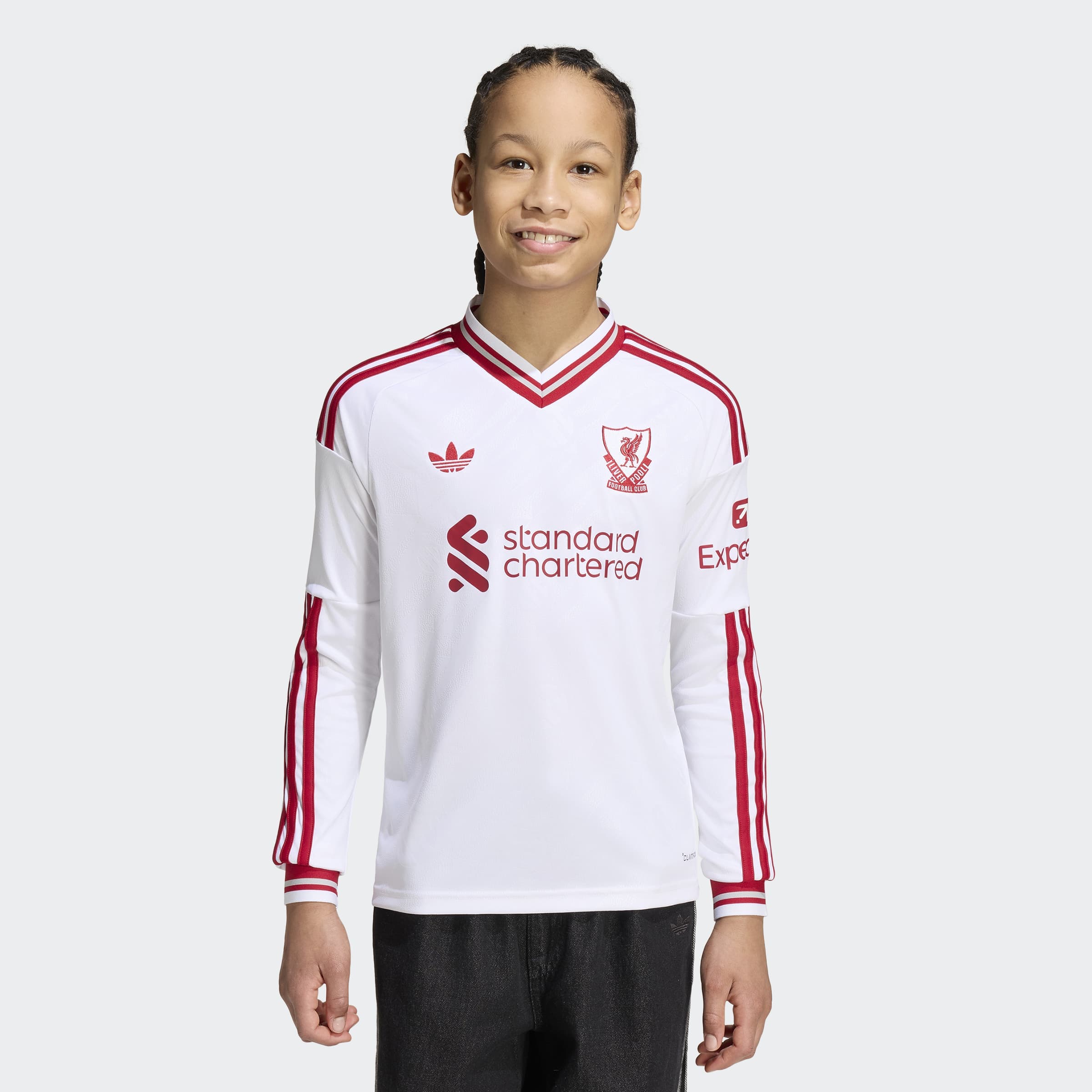 Adidas, Adidas Liverpool Fc 26/27 Långärmad Bortatröja För Barn, Model 1