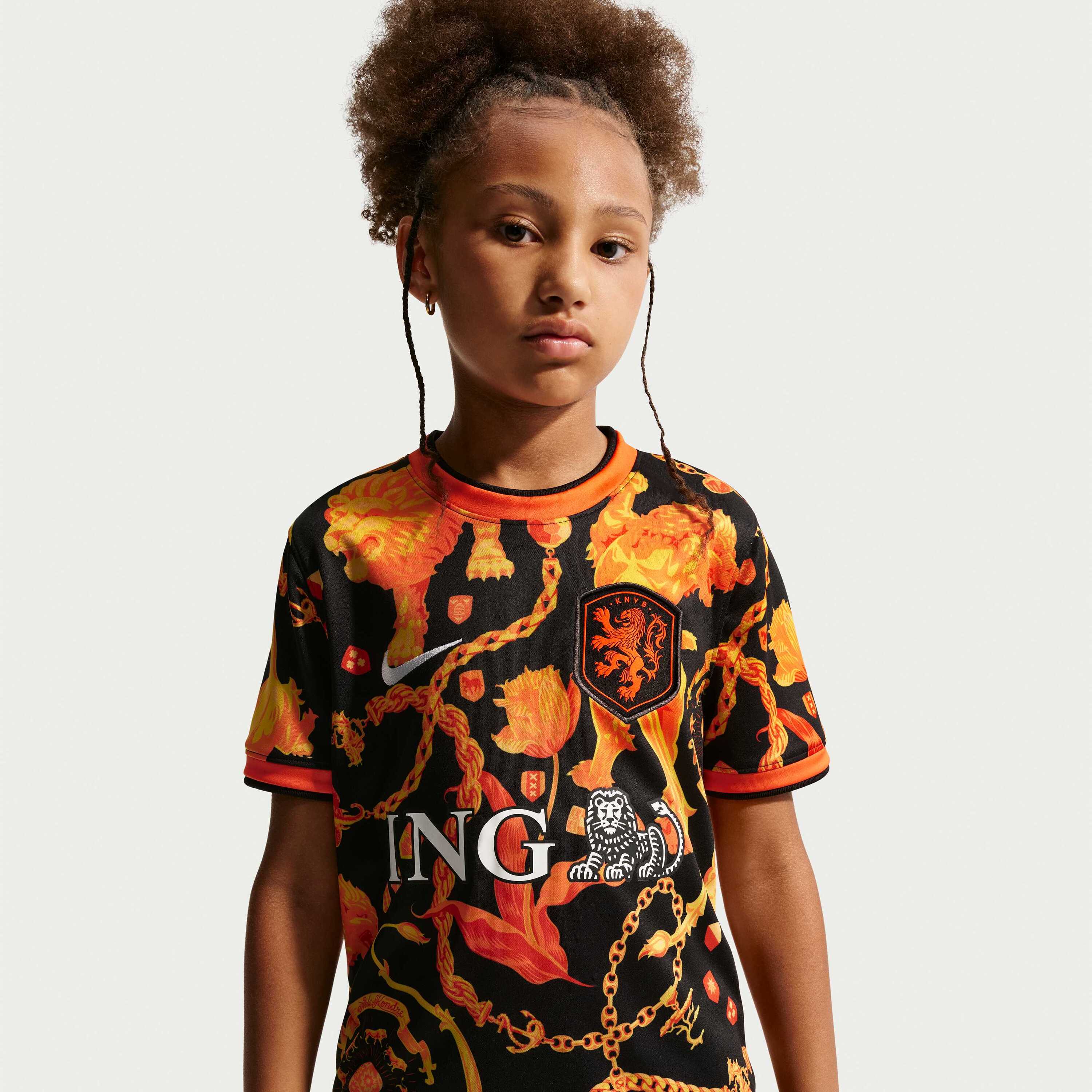 Nike, Older Kids' Short-sleeve Football Top Netherlands X Patta, Detail 1