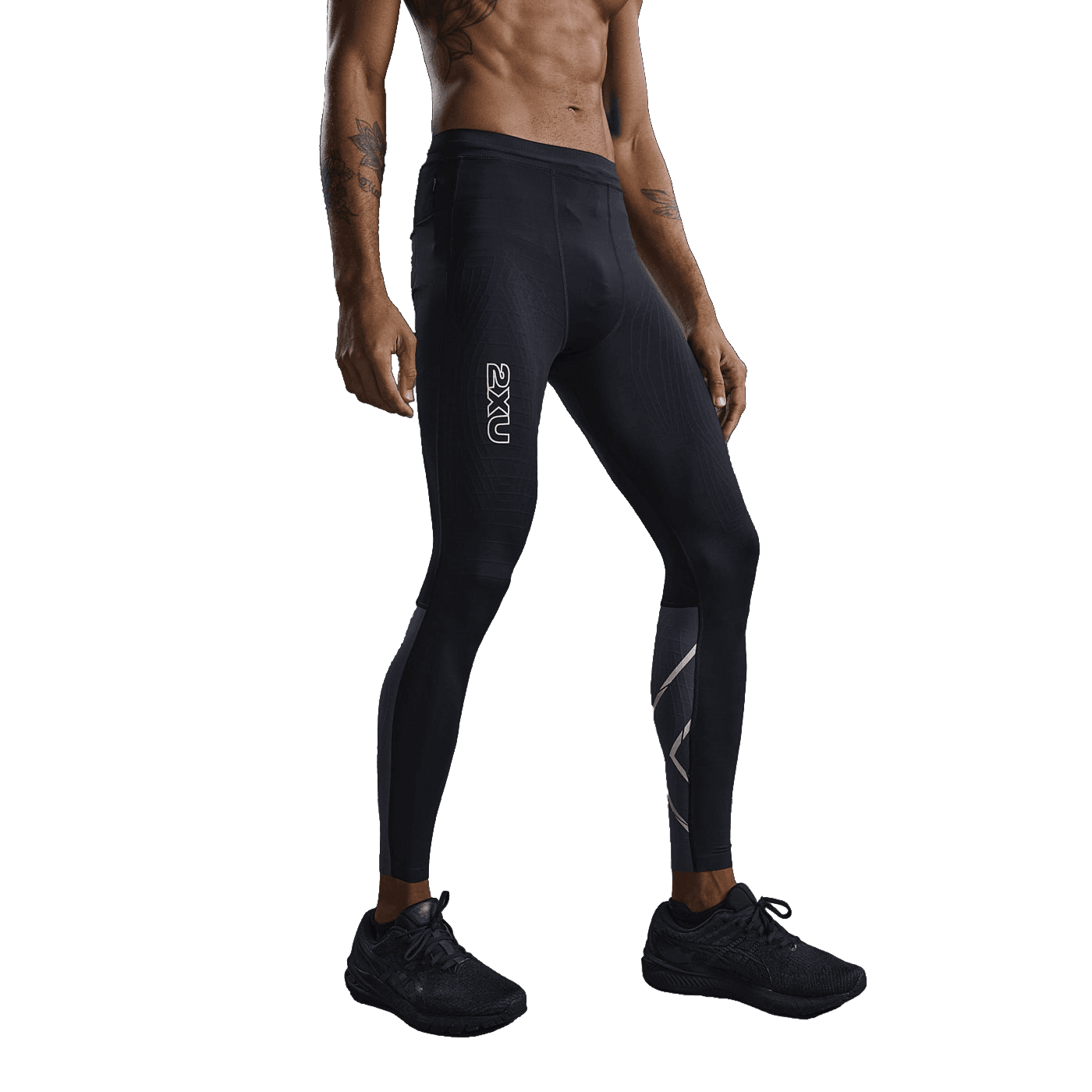 2XU, M Light Speed React Compression Tights, Model 1
