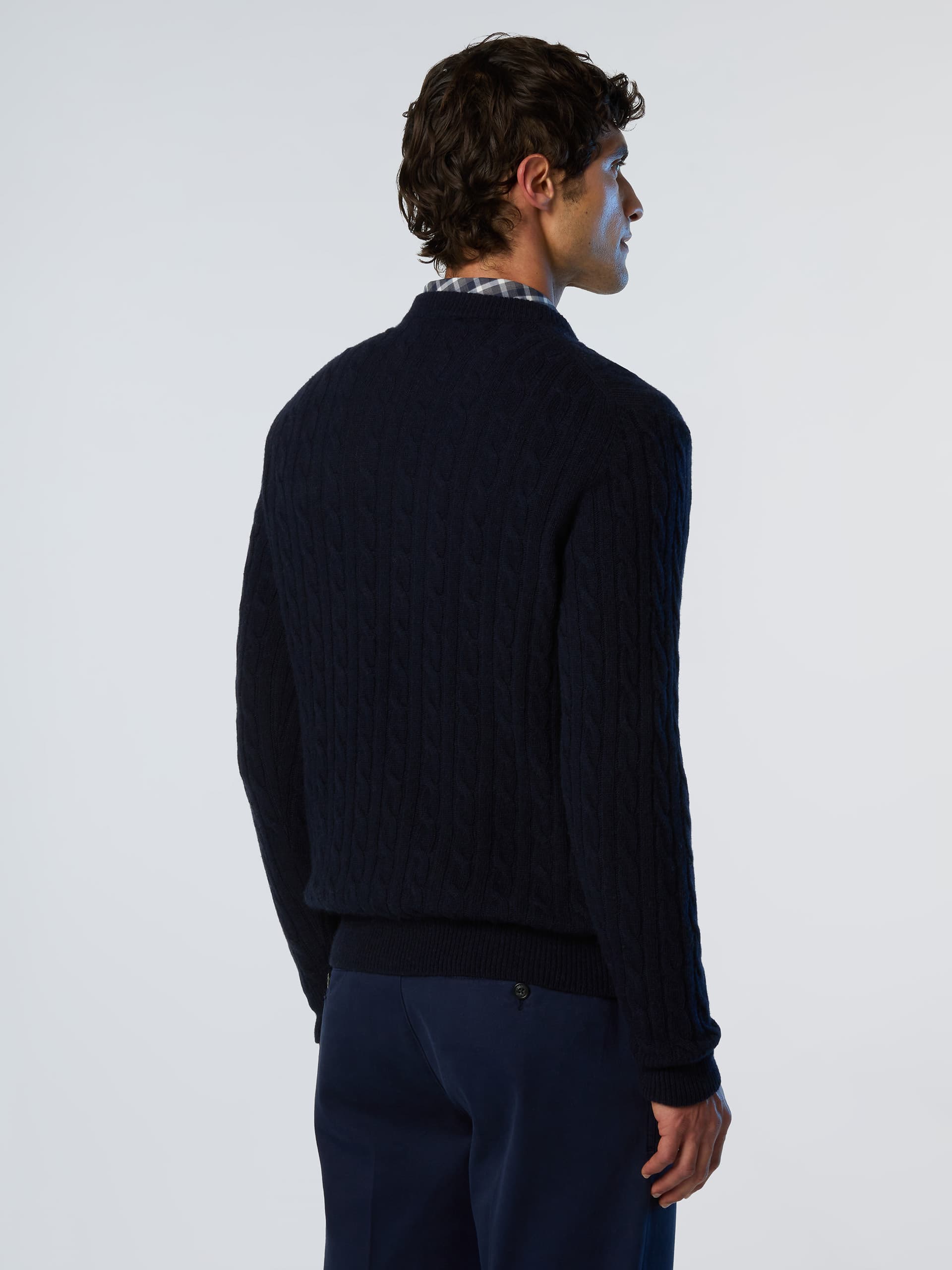 north sails, North Sails Sweater Cable-knit Crew-neck, Model 1