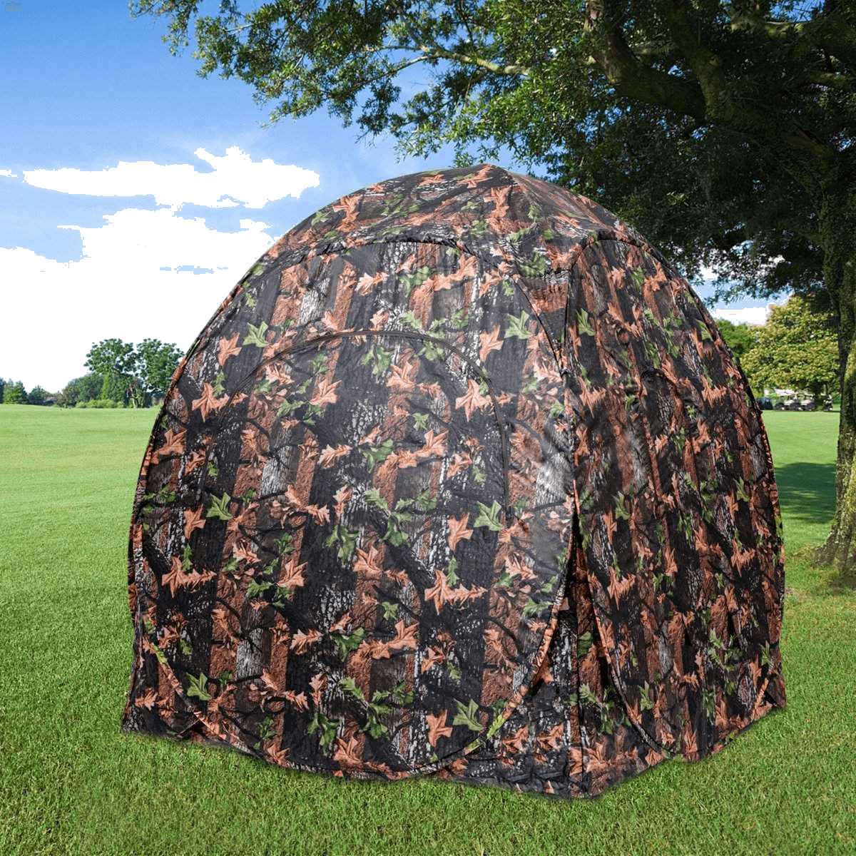 northix, Hunting Tent Pop Up Design With 360° Vision Carrying Bag Tension Straps For 2 People, Product 0