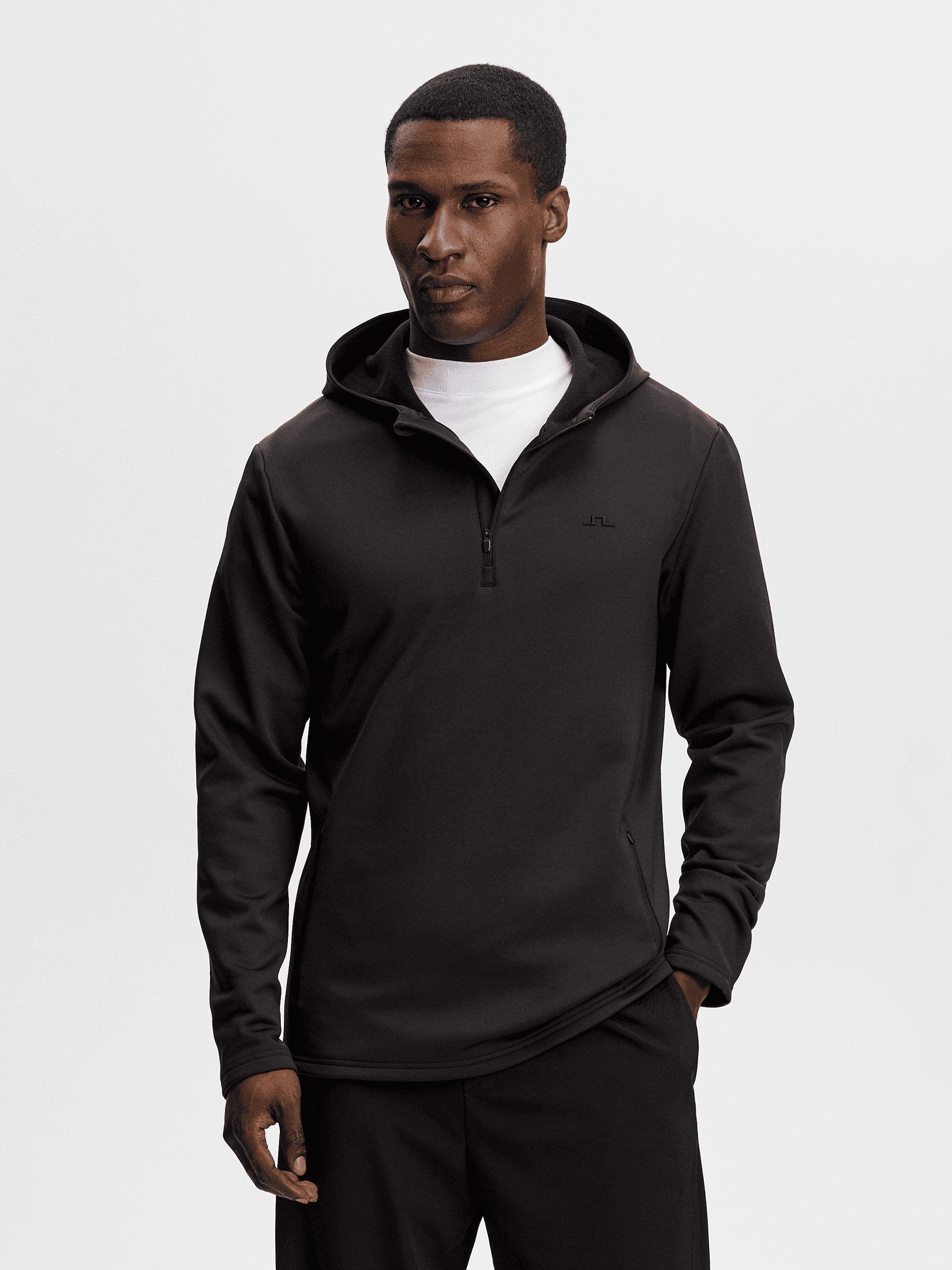 J LINDEBERG, AERIAL QUARTER ZIP HOOD, Model 1