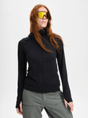 W STRUCTURED ZIP HOOD, Black
