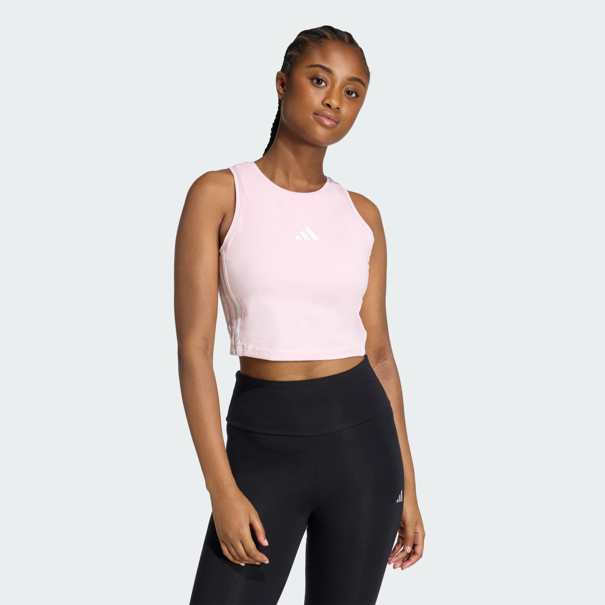 Adidas, Adidas Essentials 3-stripes Padded Tank, Model 1