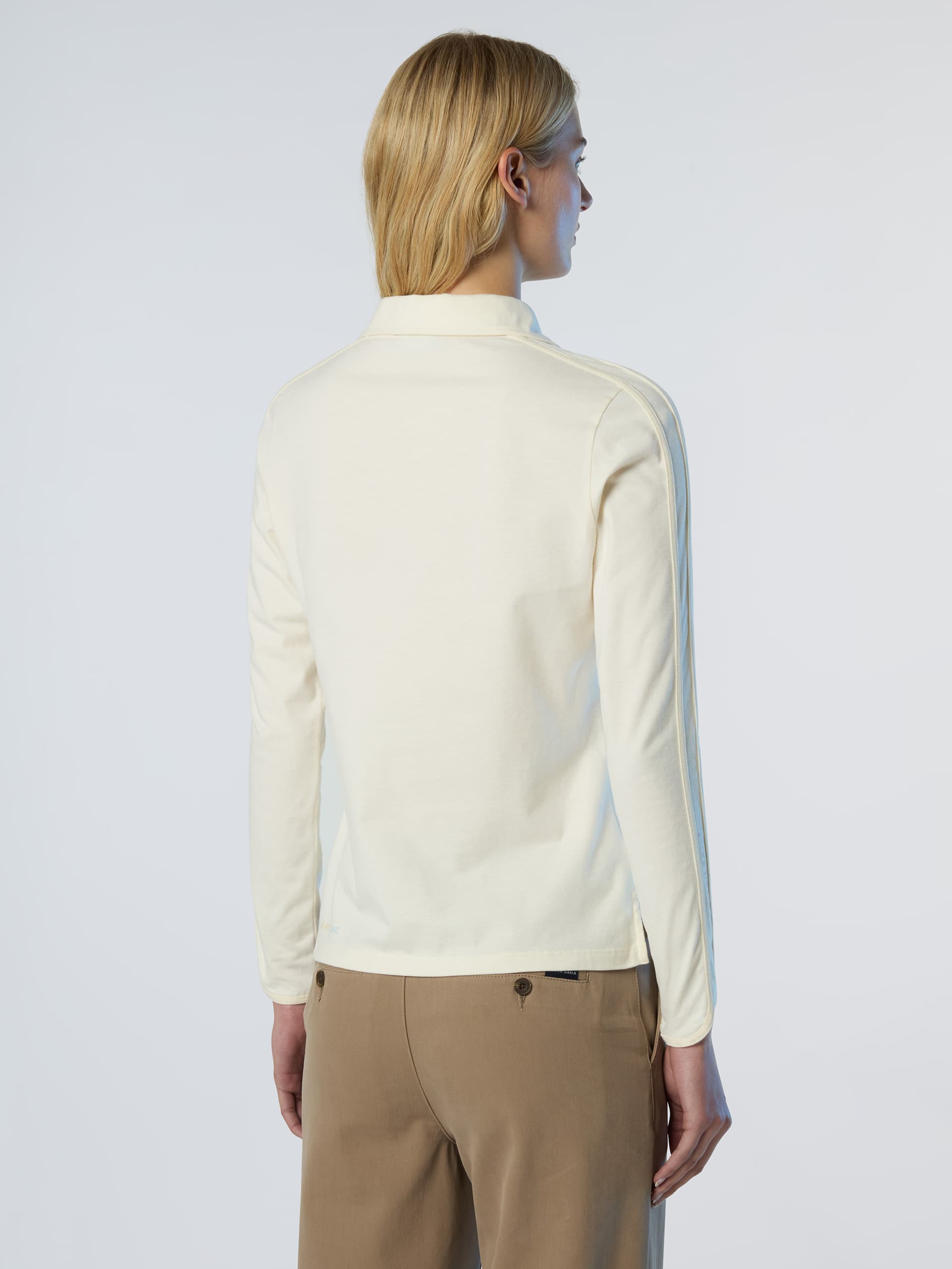 north sails, North Sails Polo Shirt Long-sleeved Peachskin Fabric, Model 1