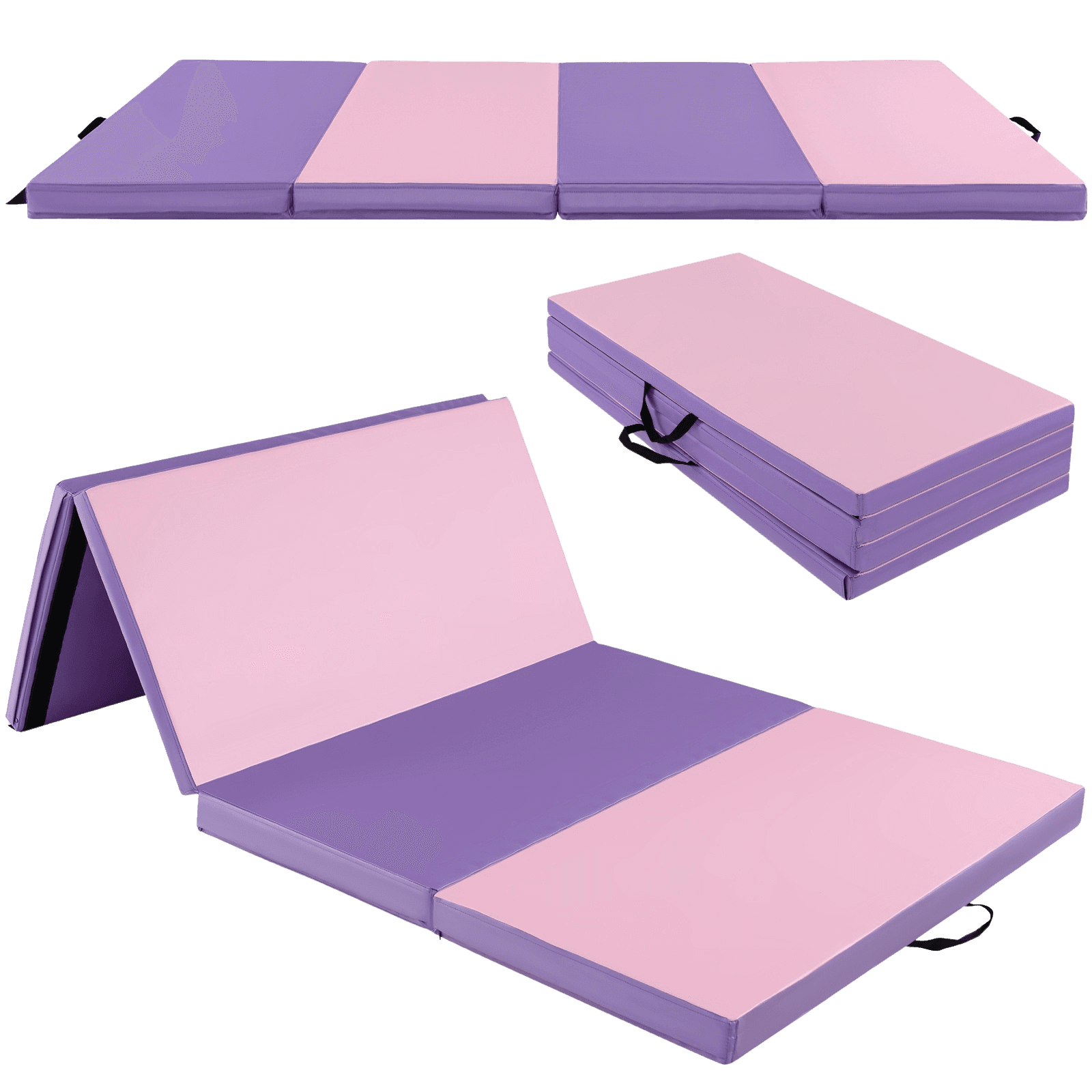 northix, Folding Gymnastics Mat 8x4x2, Pu Cover, Handles, Product 0