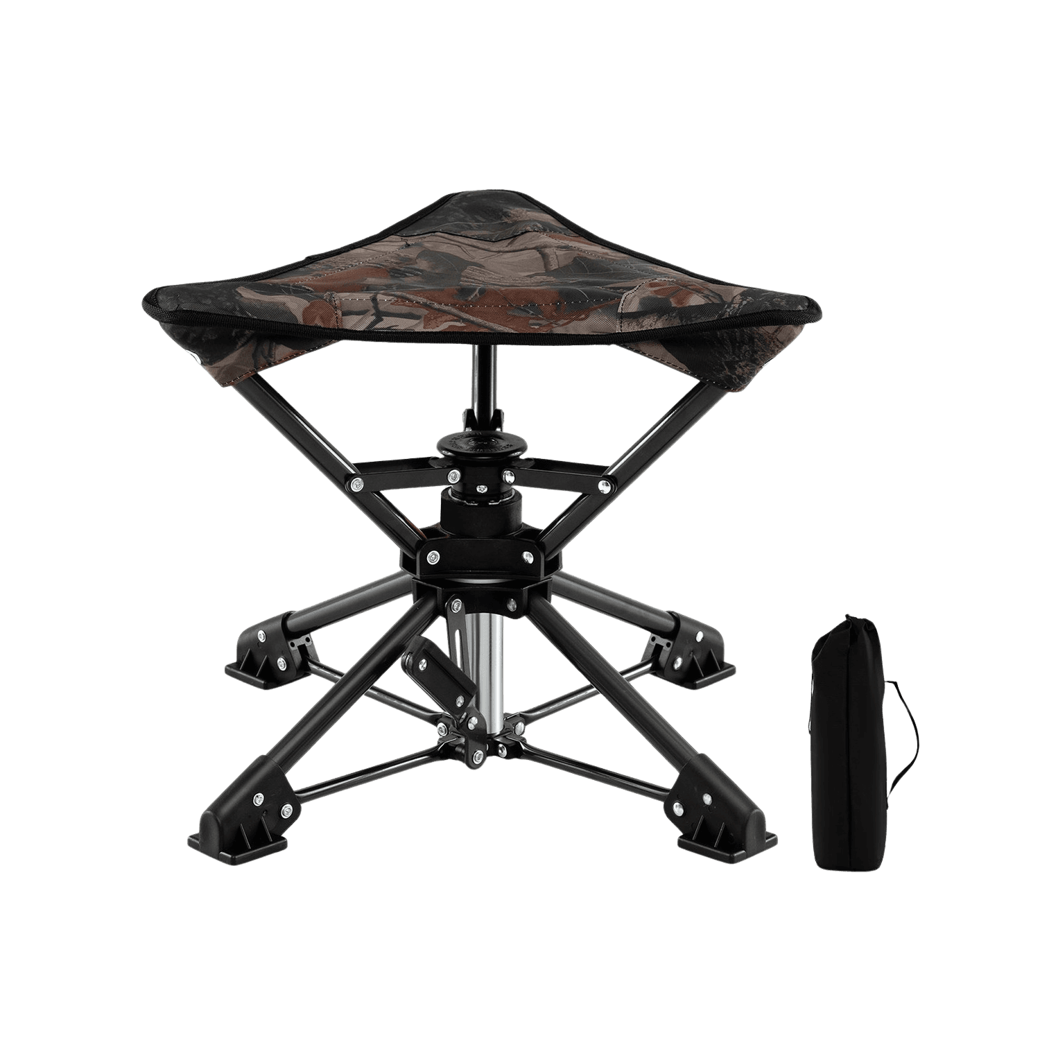 northix, Folding Camping Stool, 360° Swivel, Anti-sink Feet, Product 0