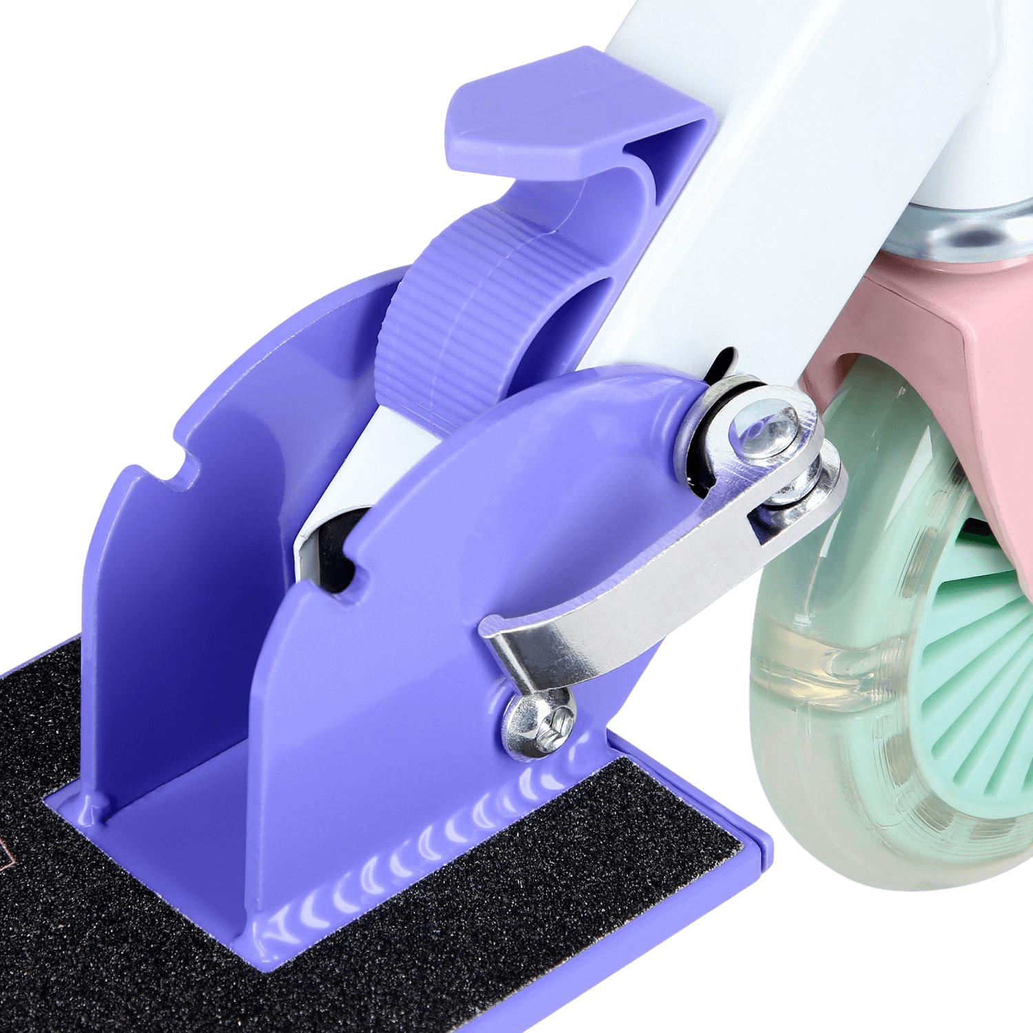 northix, Violet Kick Scooter, 120mm Wheels, Adjustable Height, Detail 1