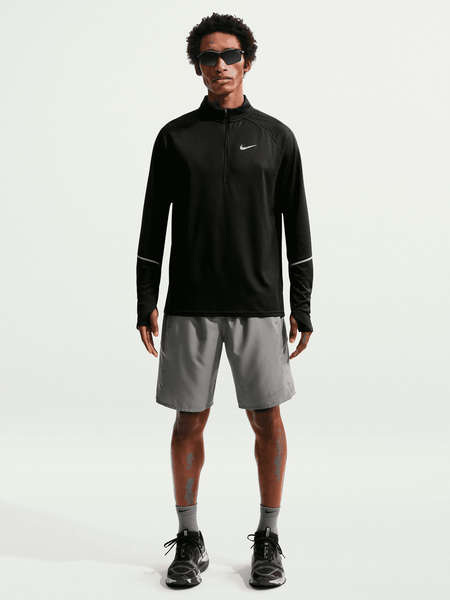 Nike, M NIKE MILER MEN'S DRI-FIT UV LONG-SL, Model 1