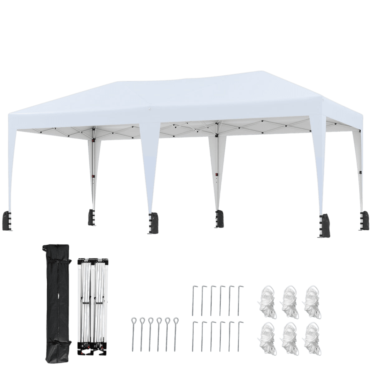 northix, 3 X 6 M Pop-up Canopy Tent With Uv Protection, White, Product 0