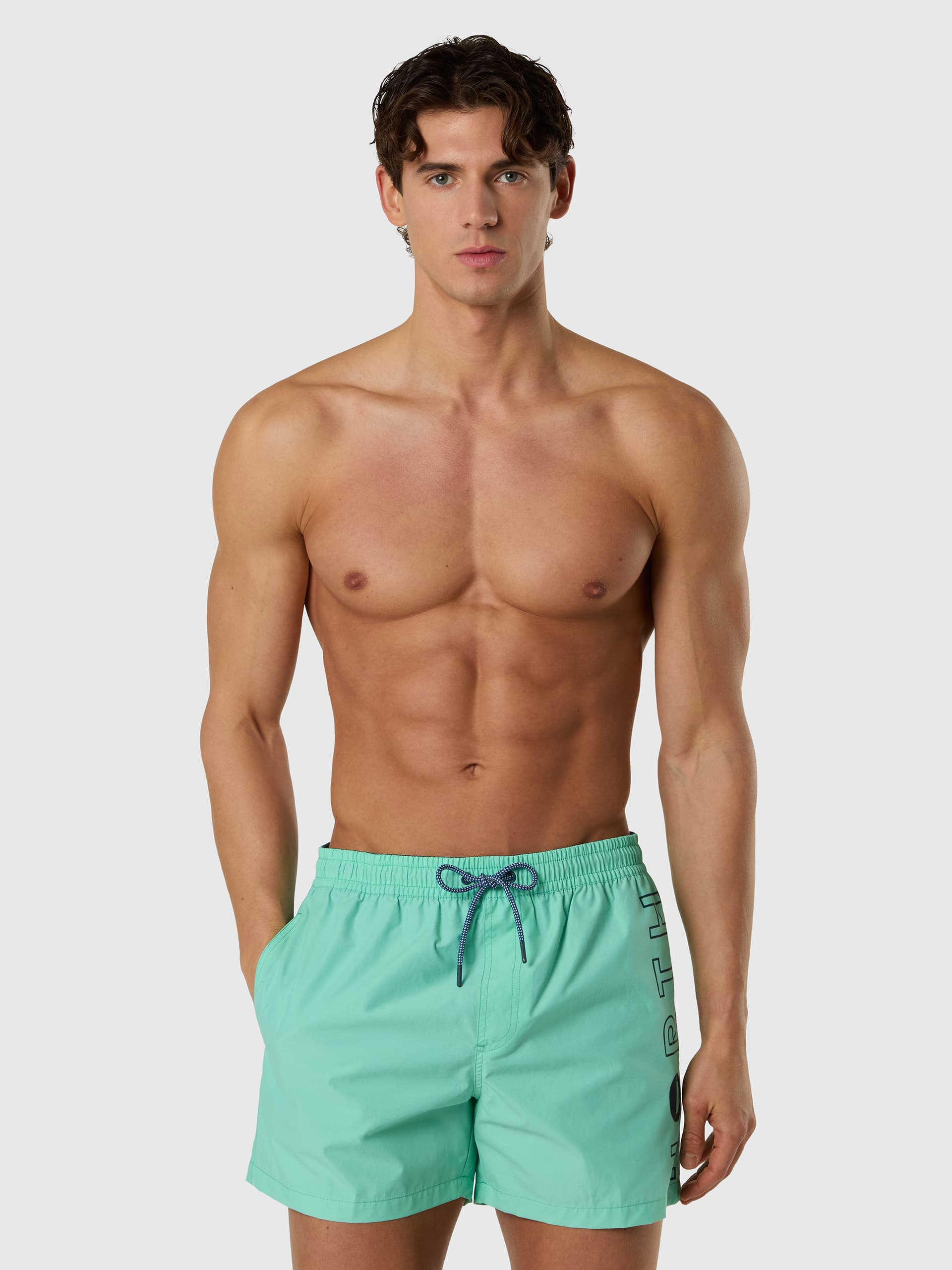 north sails, North Sails Swim Shorts With Vertical Print, Product 0
