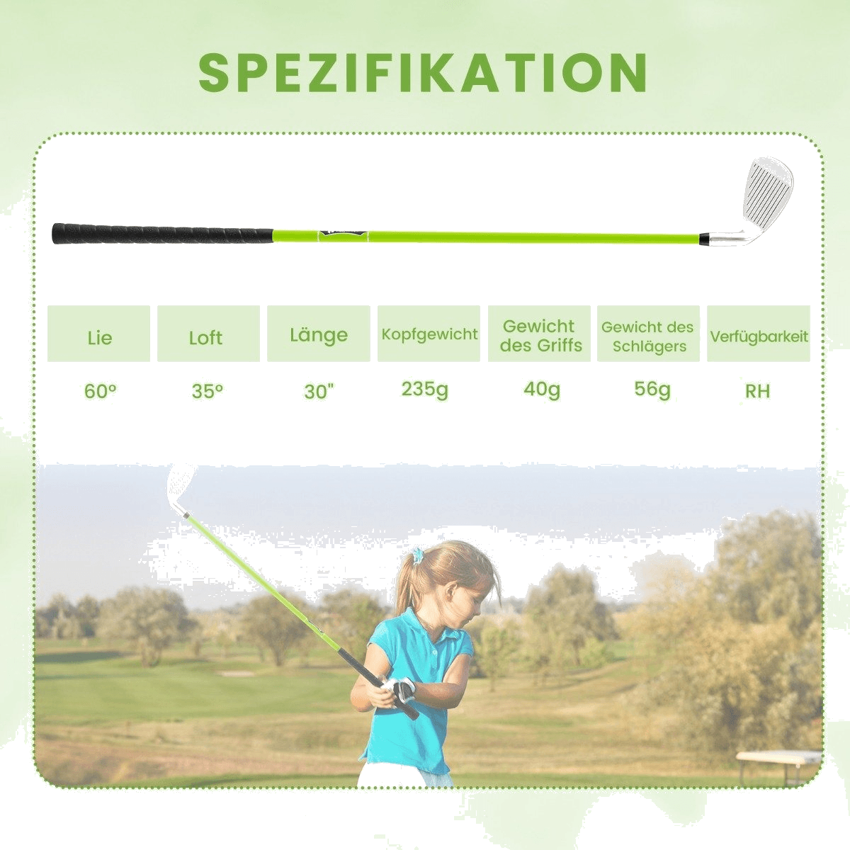 b2x, Golf Iron 7 For Children With Headcover Single Golf Iron Made Of Aluminum For Right-handers, Detail 1