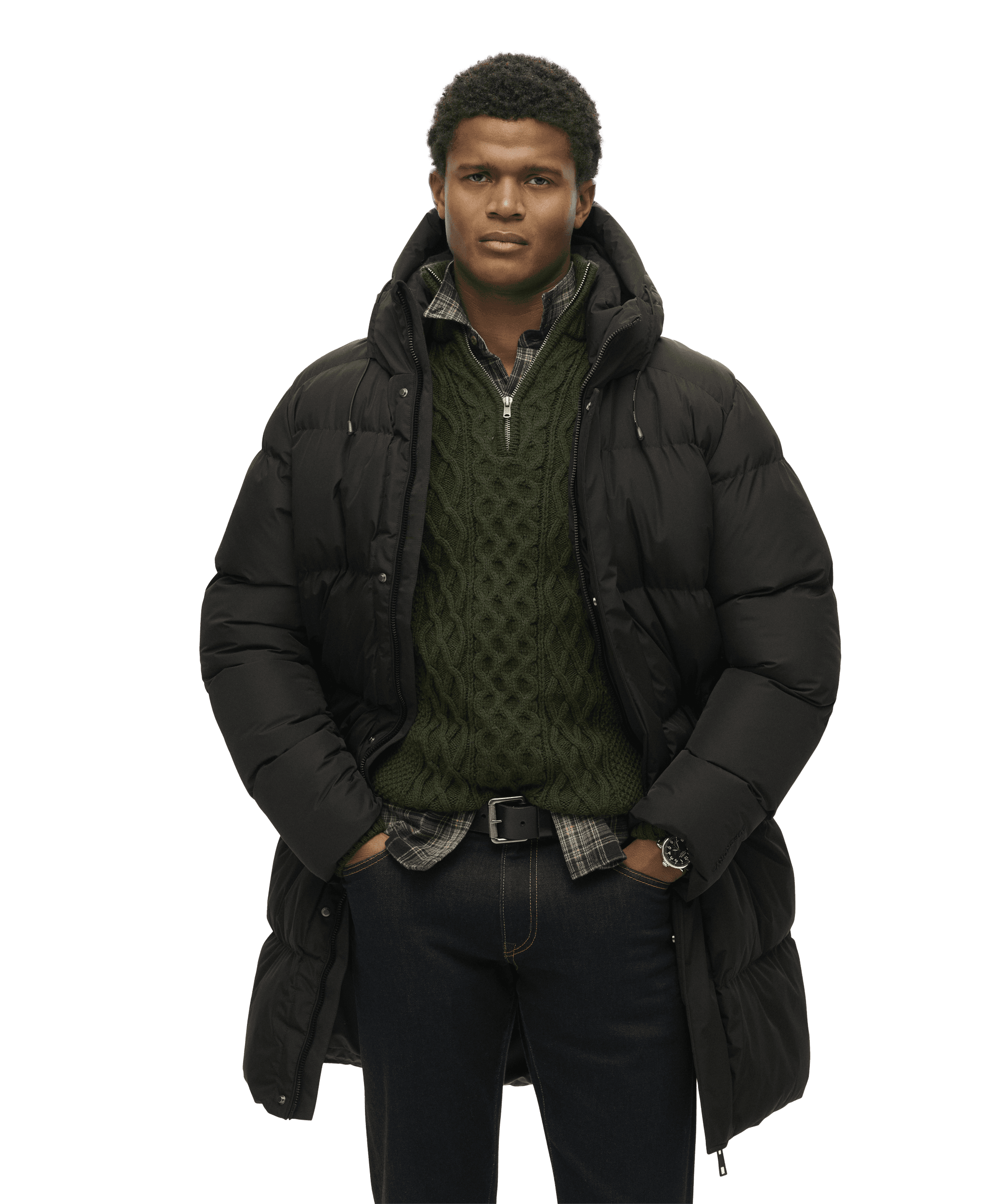 SUPERDRY, M Hood Sport Puff Mid Jkt, Model 1