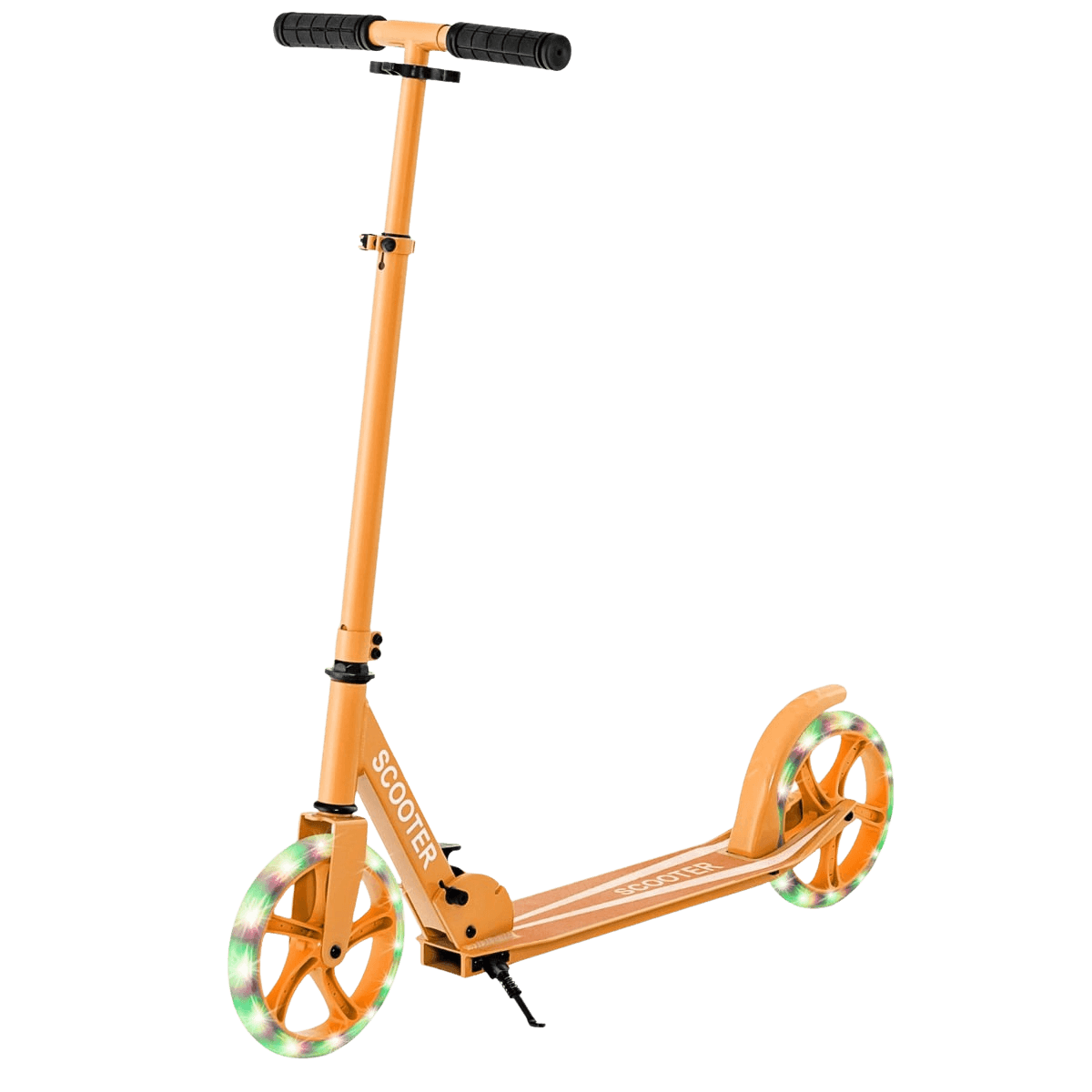northix, Foldable Scooter With Led Wheels, Adjustable Height, 110kg Capacity, Product 0