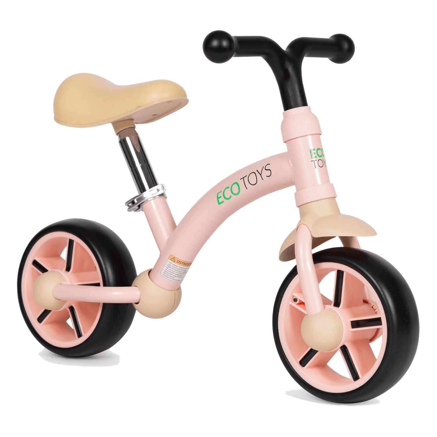 b2x, Balance Bike For Children, Eva Wheels, Adjustable Seat, Pink, Ecotoys, Detail 1
