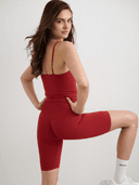SHAPE SEAMLESS BIKER SHORTS, Red