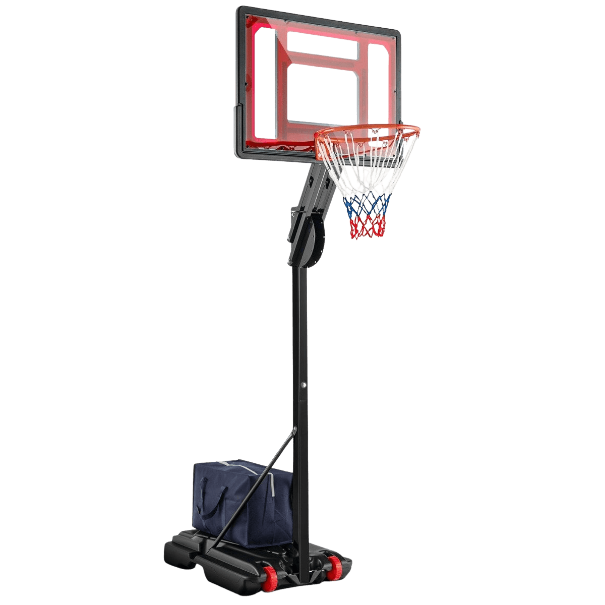 northix, Height-adjustable Basketball Stand Basketball Hoop With Stand 2 Wheels 105-260 Cm Black, Product 0