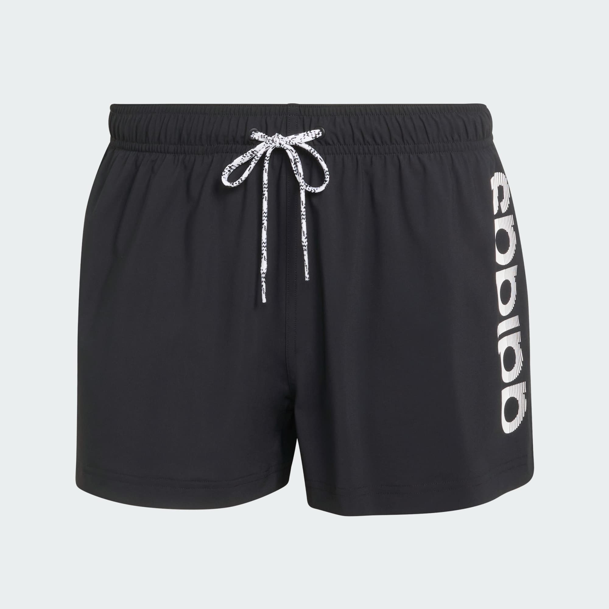 Adidas, Adidas Stretchiga Stickade 3-tums Badbyxorna Med Logga, Product 0