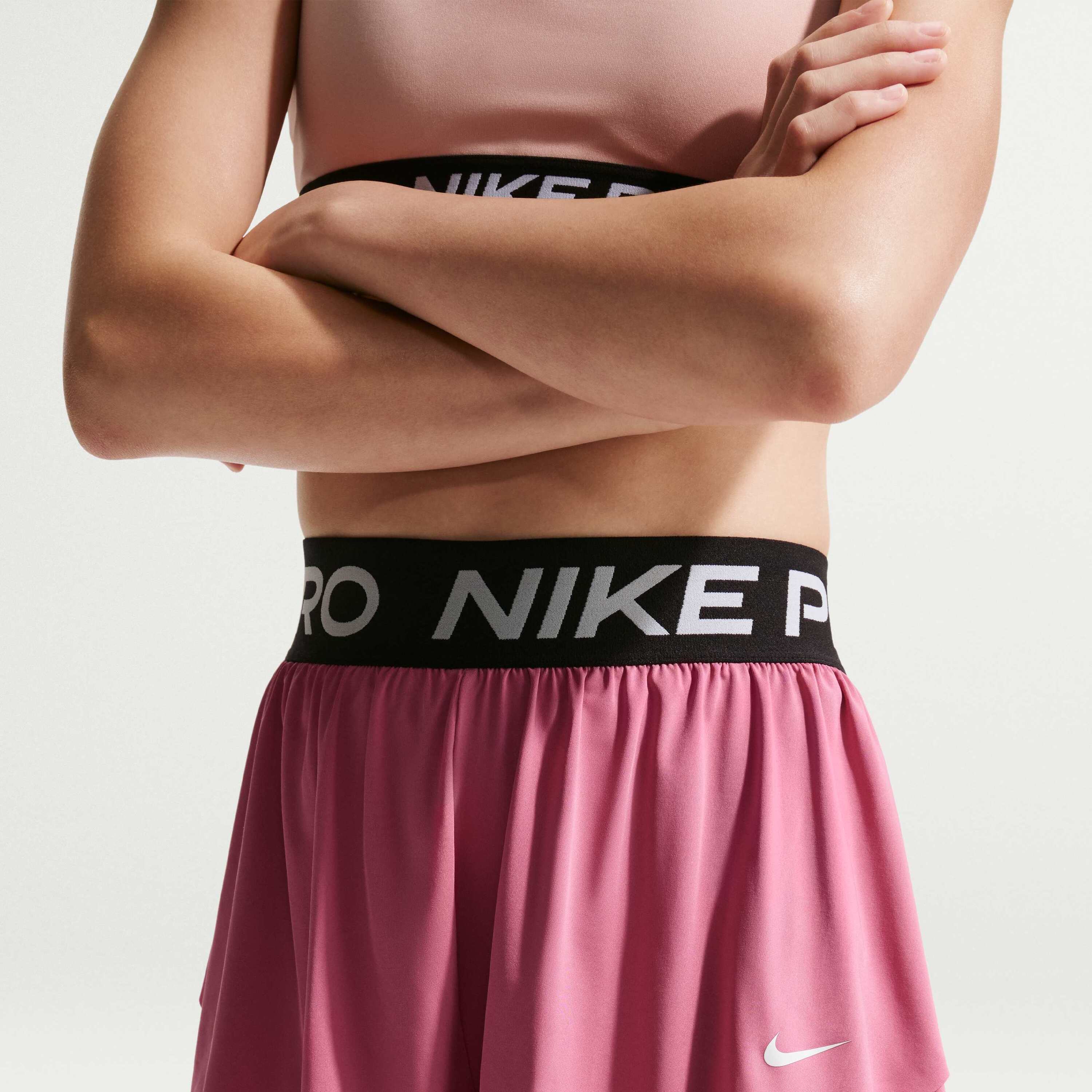 Nike, Older Kids' (girls') Dri-fit 2-in-1 Shorts Pro, Detail 1