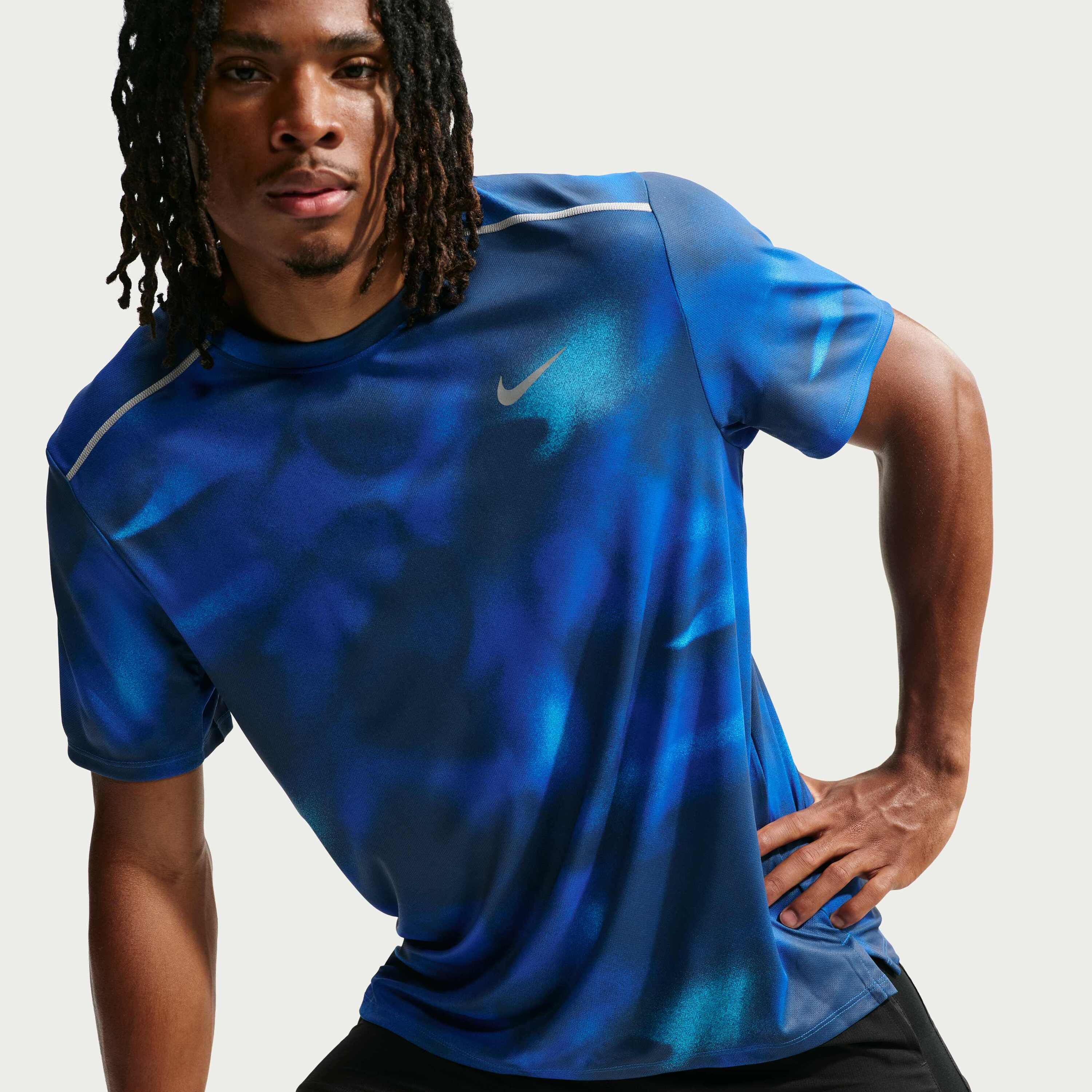 Nike, M NIKE MILER MEN'S DRI-FIT UV SHORT-SLEEVED, Product 0